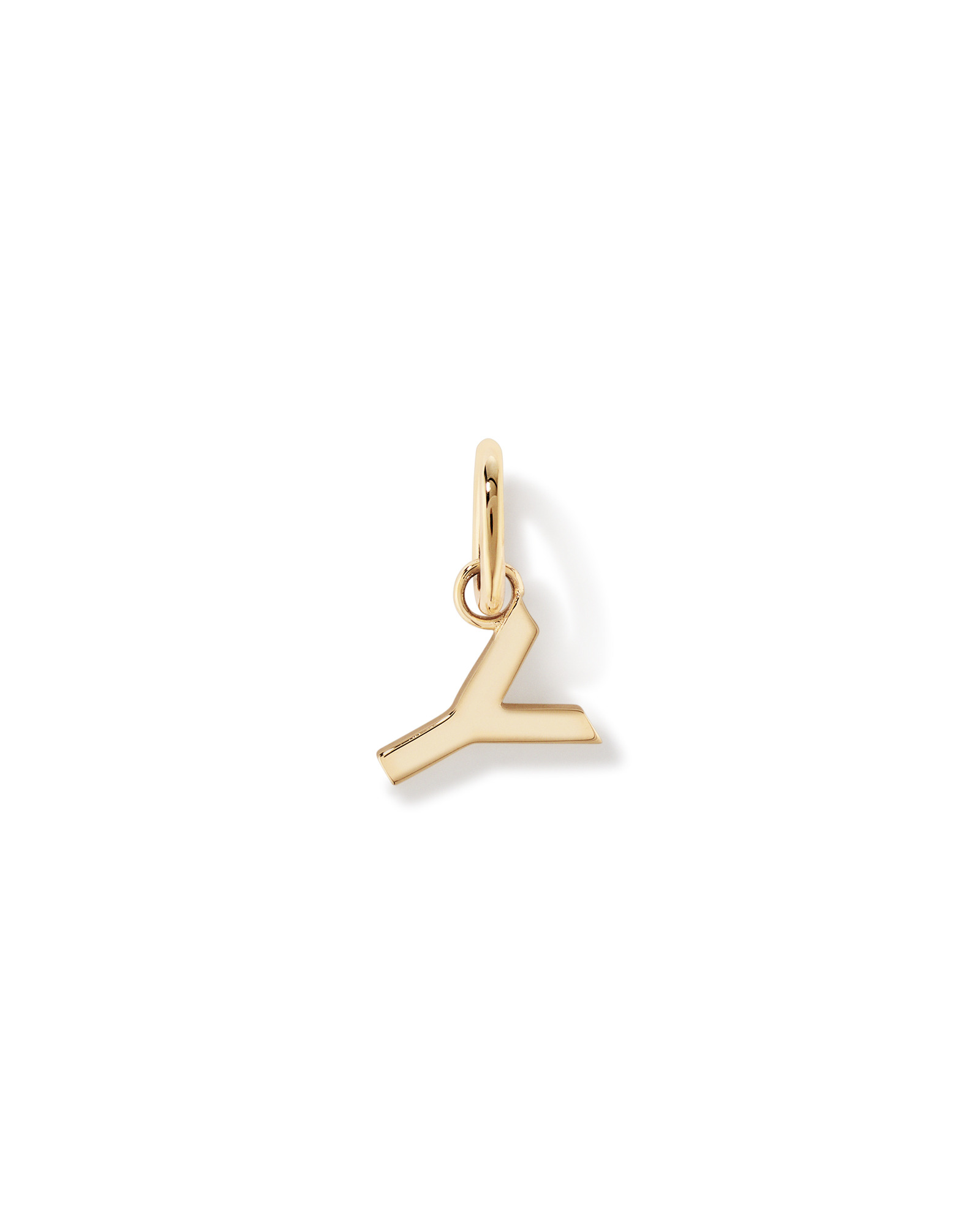 Letter Y Initial Pendant in 10kt Yellow Gold