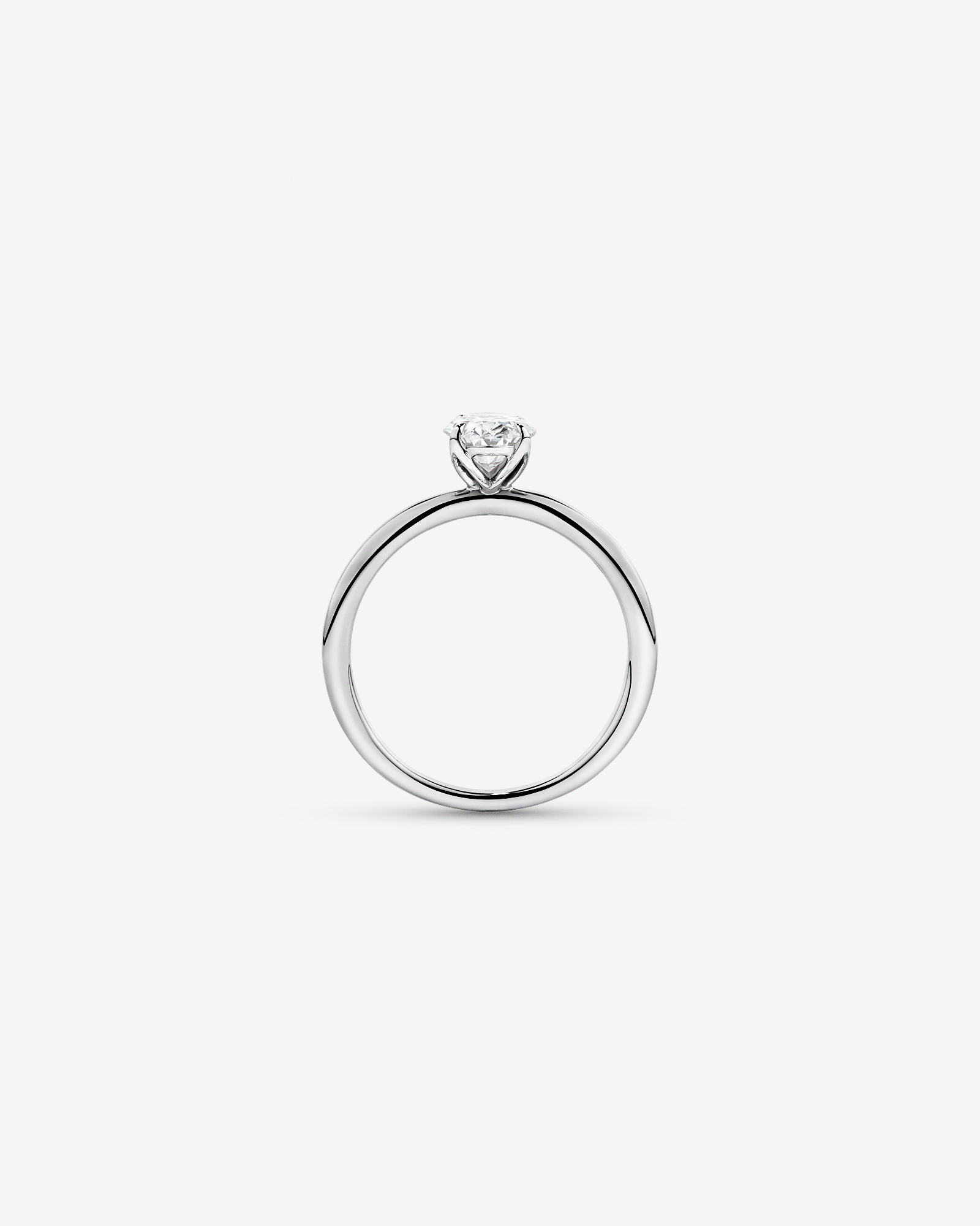Carat TW Oval Solitaire Ring in Recycled Platinum