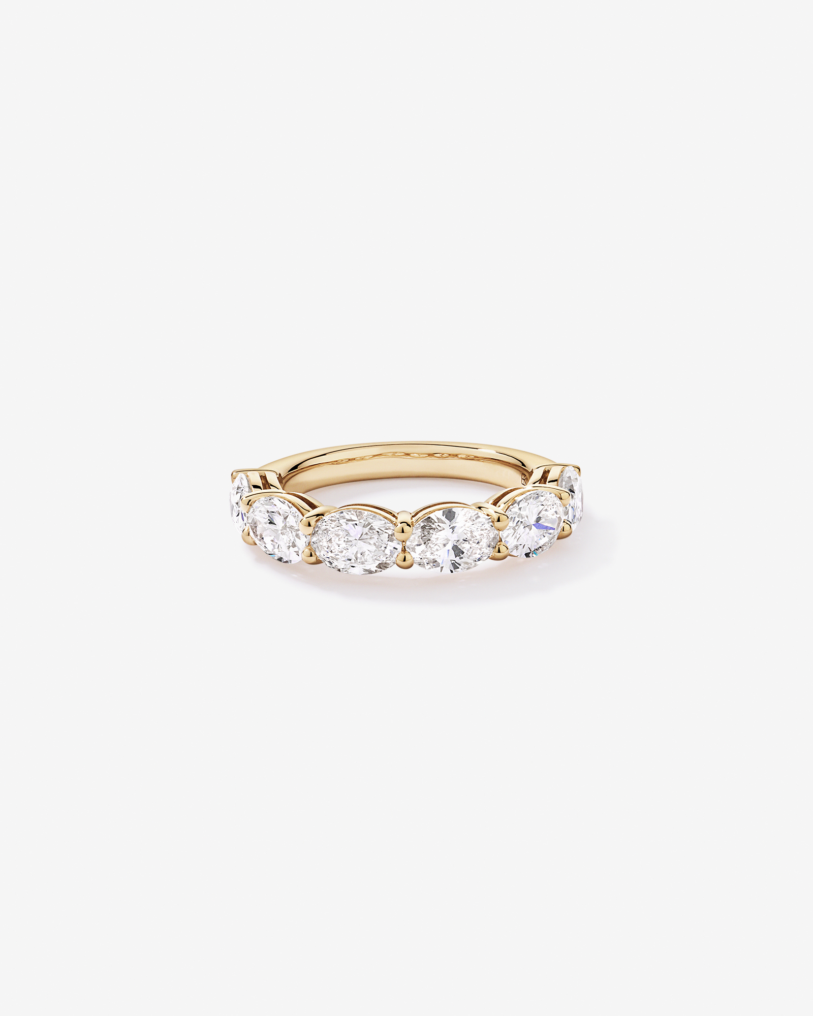 3.00TW Oval Laboratory-Grown Diamond Wedding Ring 14kt Yellow Gold