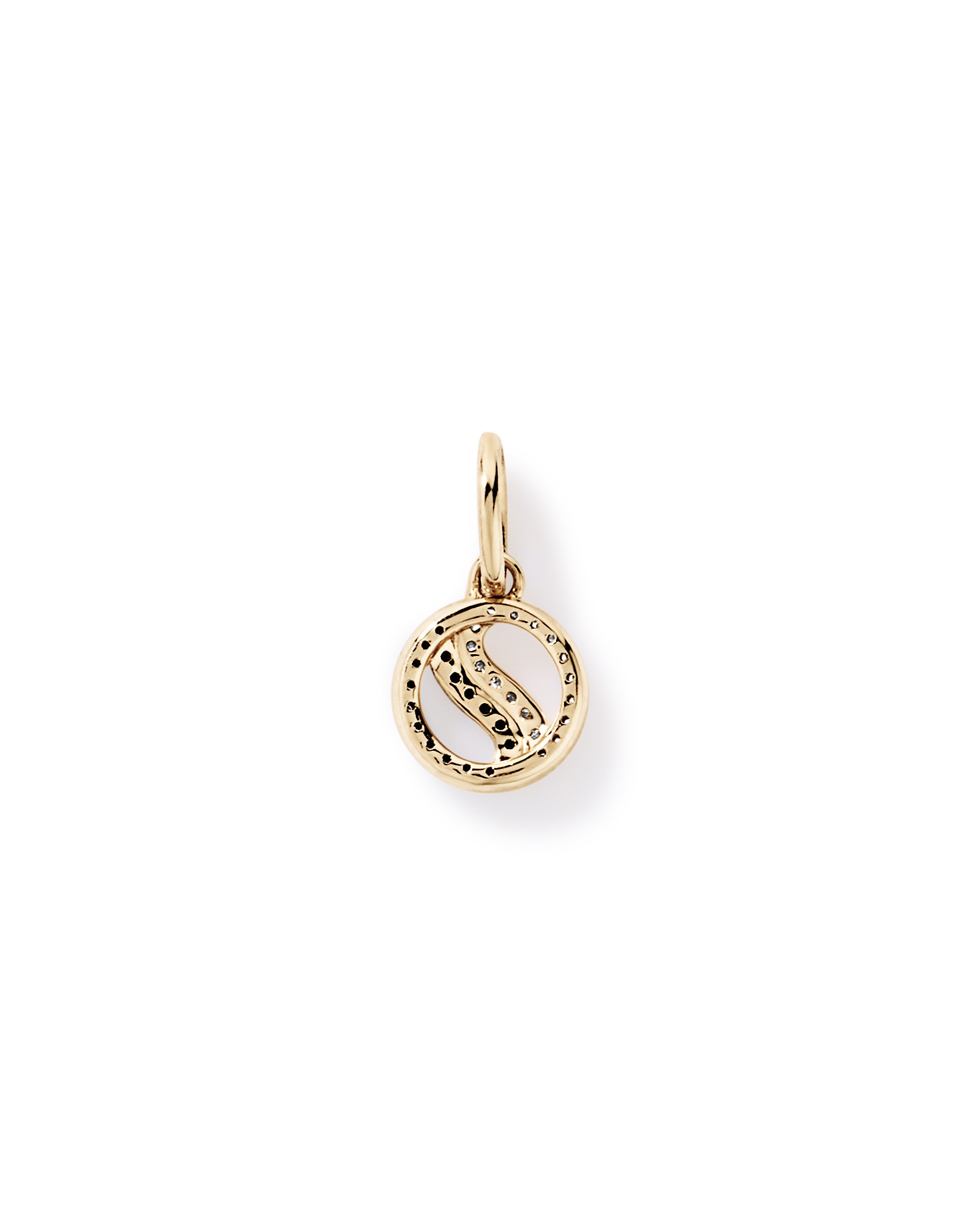 Diamond Ying & Yang Pendant in 10kt Yellow Gold