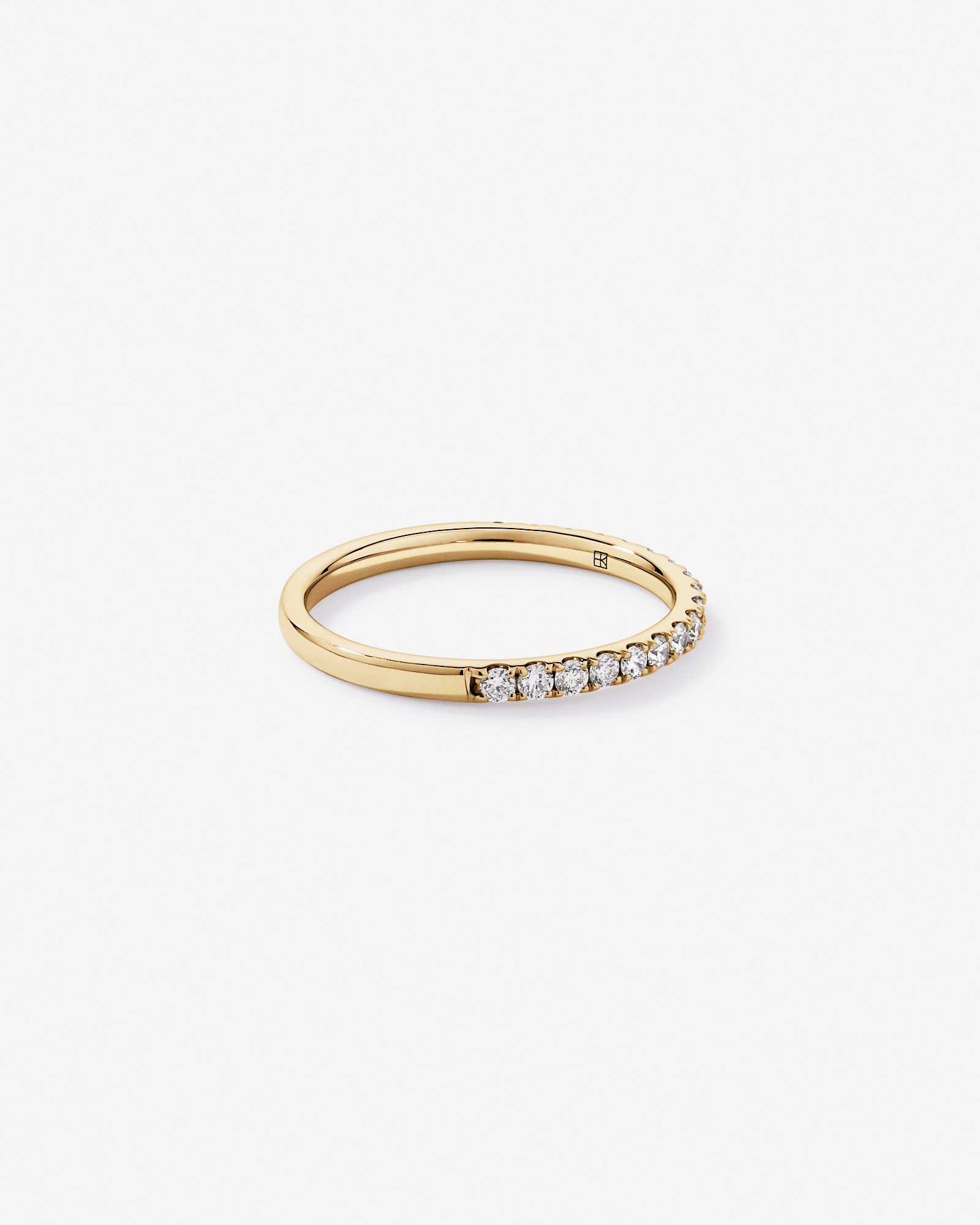 Carat TW Round Brilliant Laboratory-Grown Diamond Wedding Band 14kt Yellow Gold