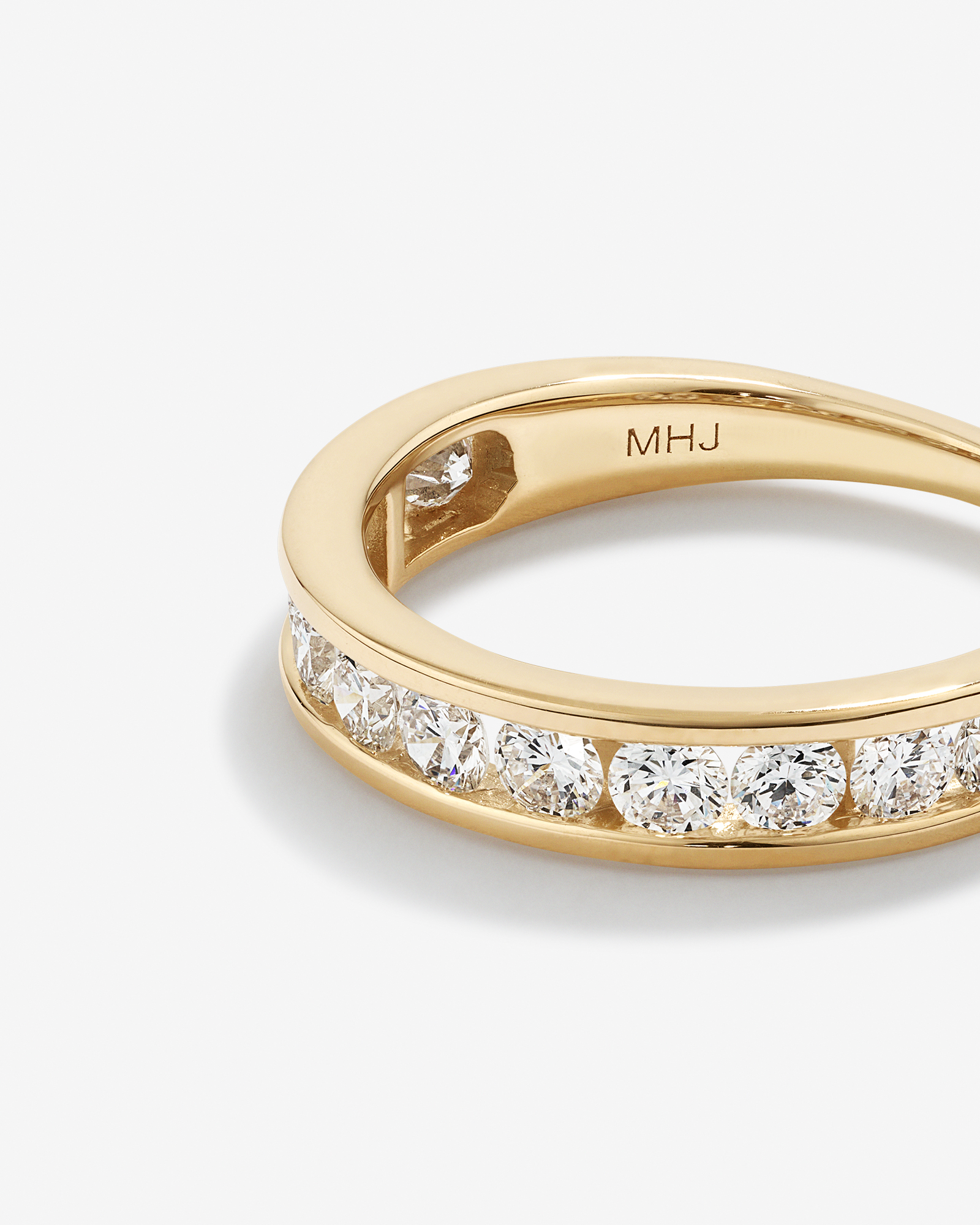 1.00 Carat TW Channel Set Round Brilliant Laboratory-Grown Diamond Wedding Ring 14kt Yellow Gold