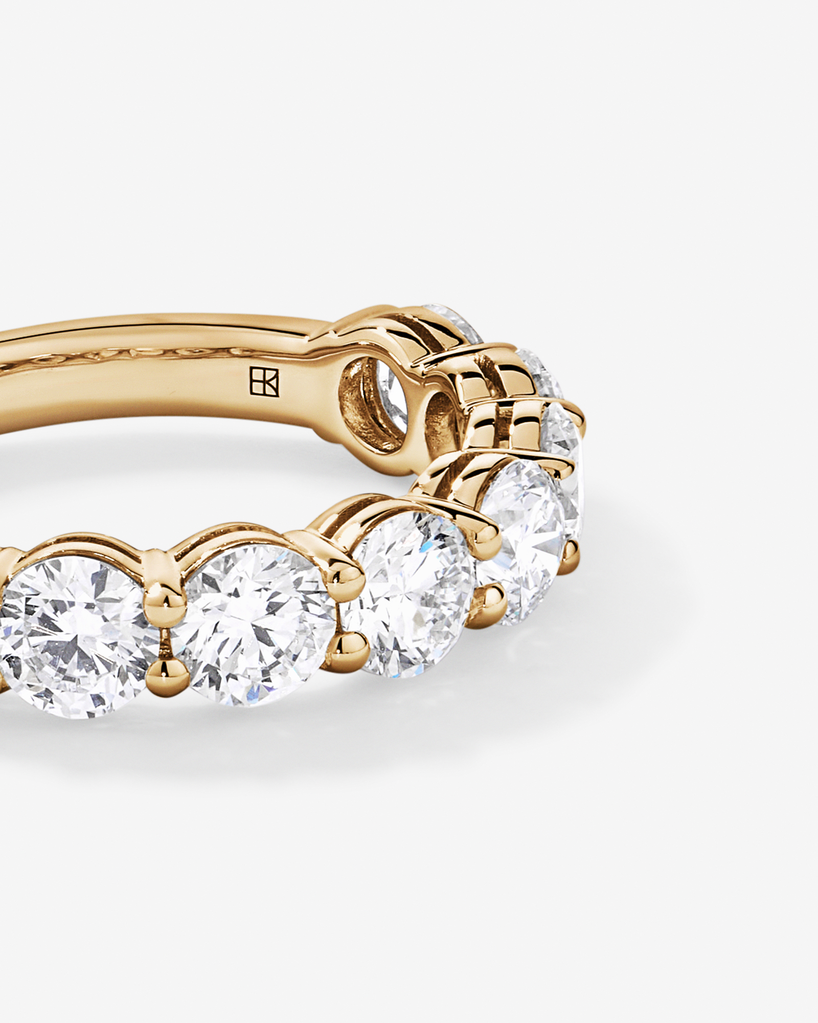 2.74TW Round Brilliant Laboratory-Grown Diamond Wedding Ring 14kt Yellow Gold