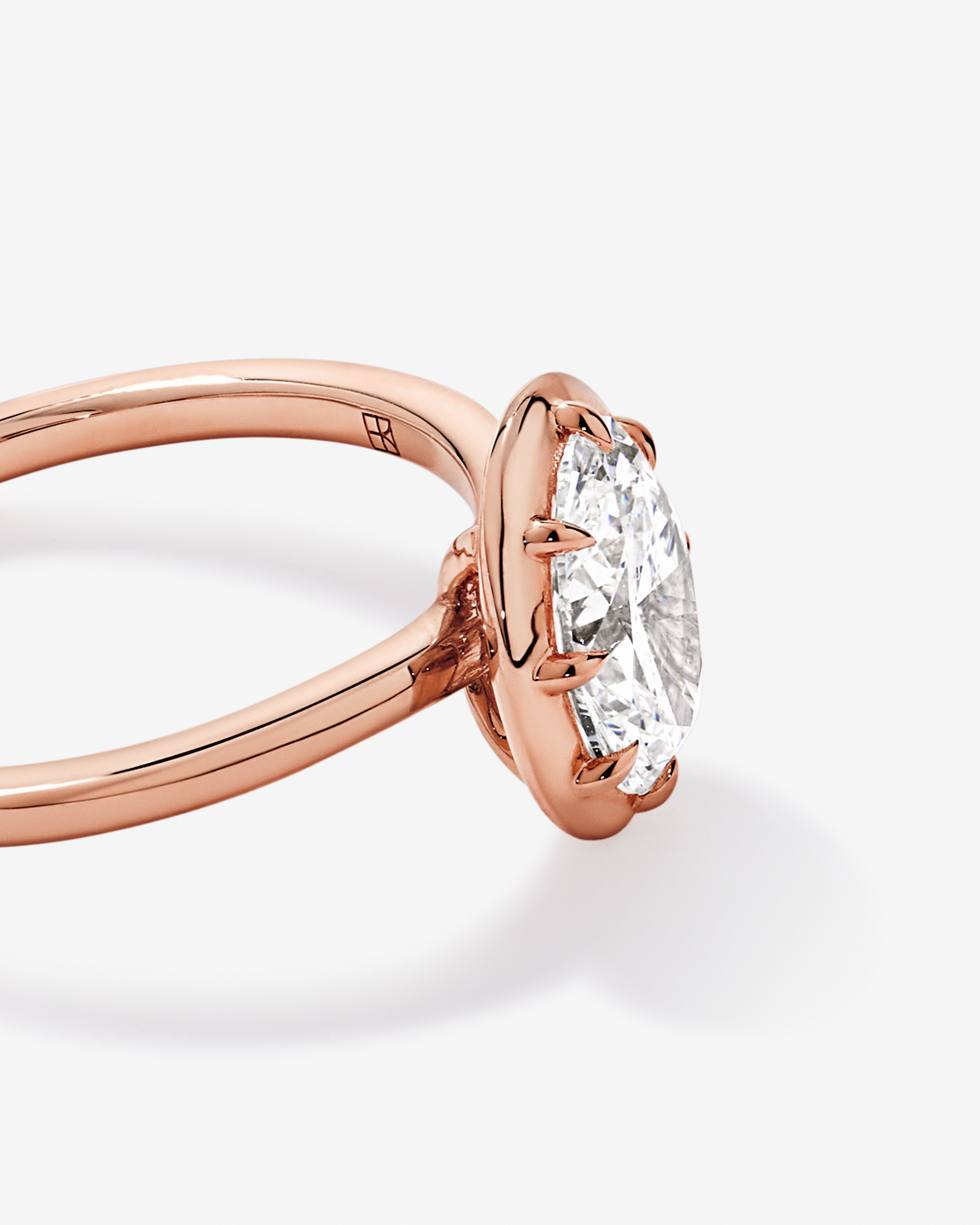 1.50TW Oval Laboratory-Grown Diamond Solitaire Ring 14kt Rose Gold