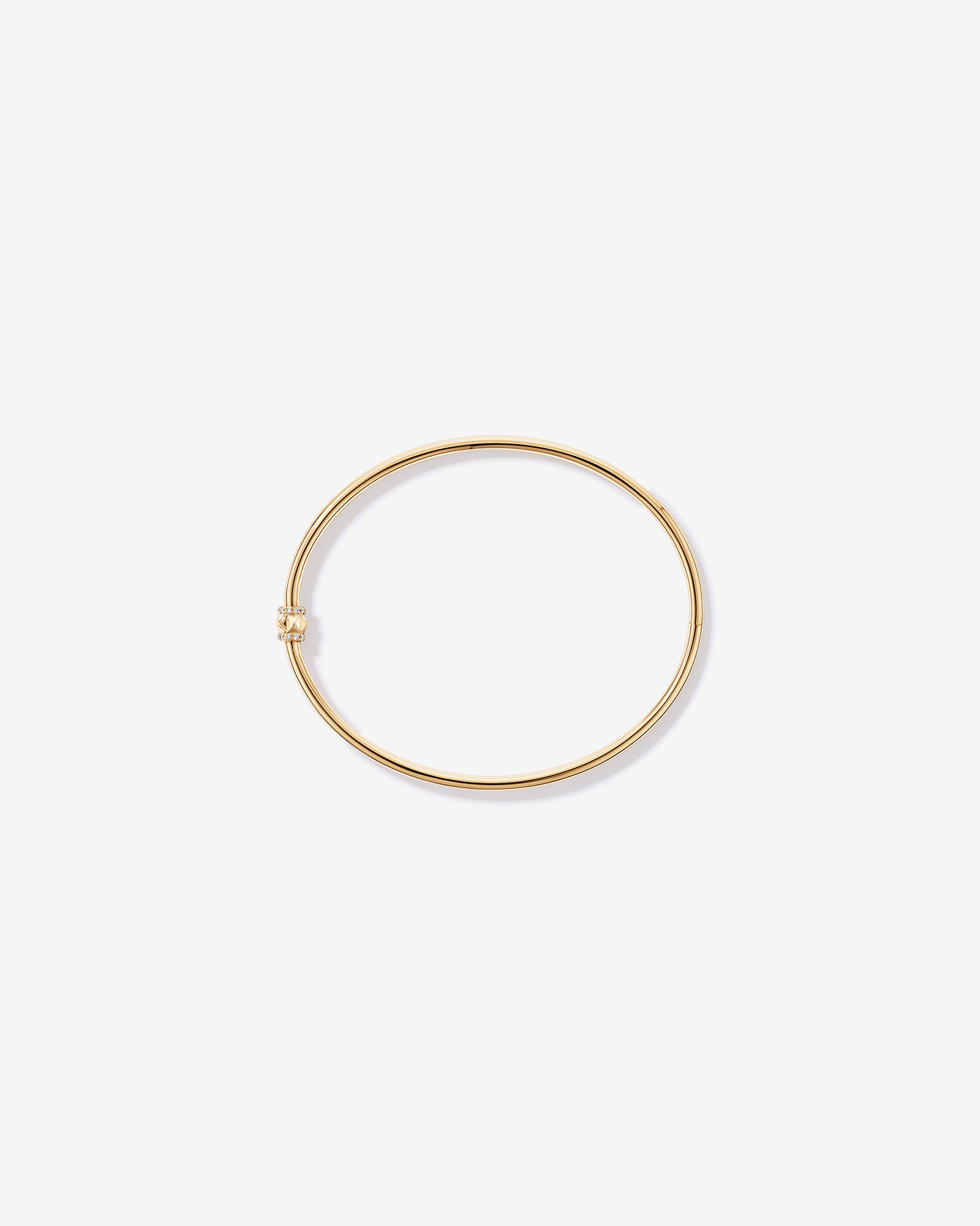 65mm Hinged Pendant Bar Bangle with 0.08 Carat TW Laboratory-Grown Diamonds in 18kt Gold Vermeil
