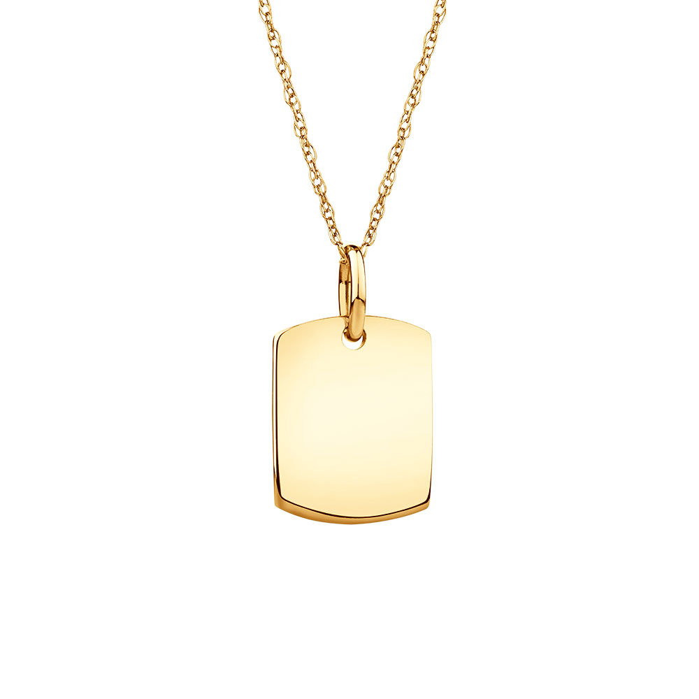 tag necklace gold