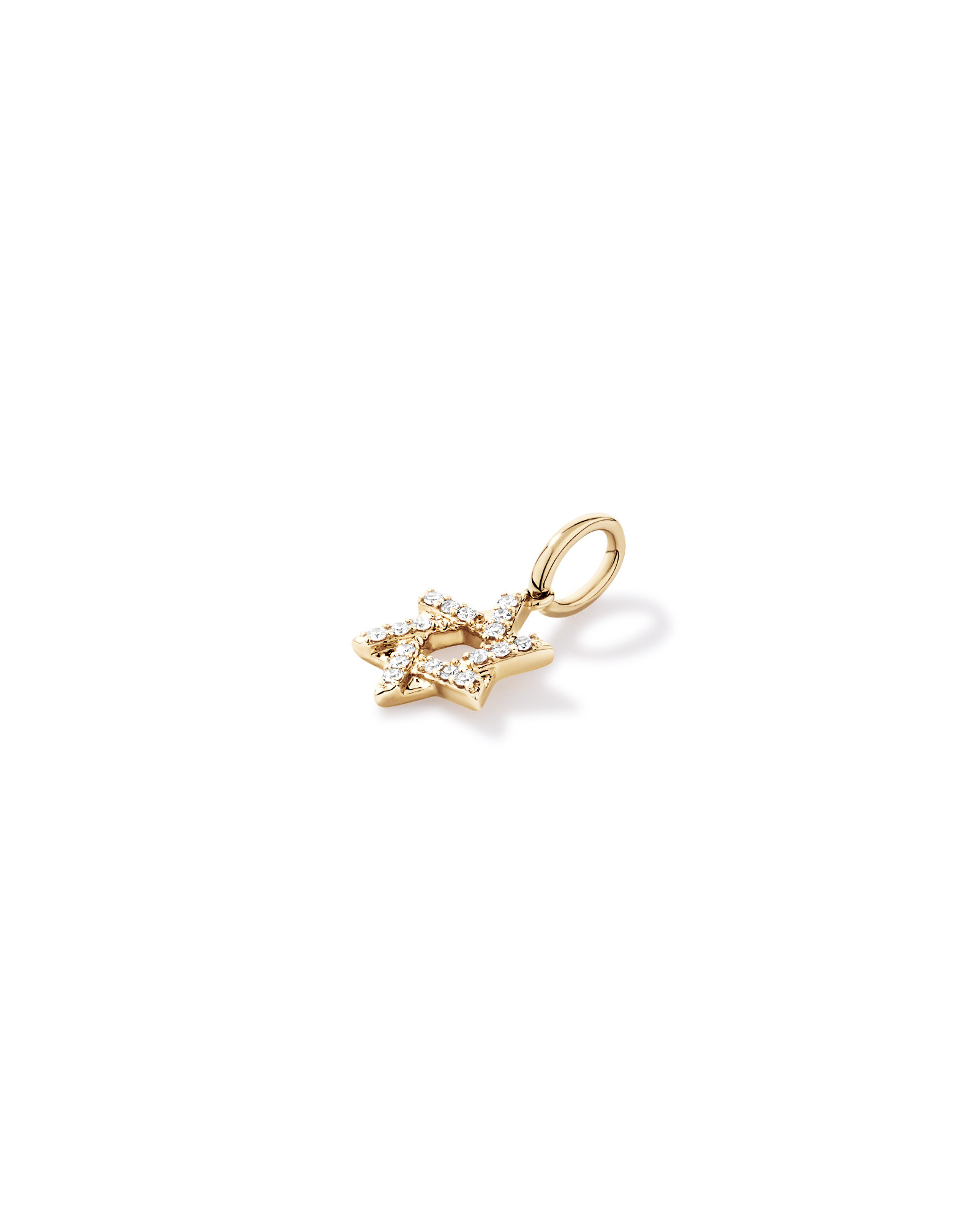 Diamond Star Of David Pendant in 10kt Yellow Gold