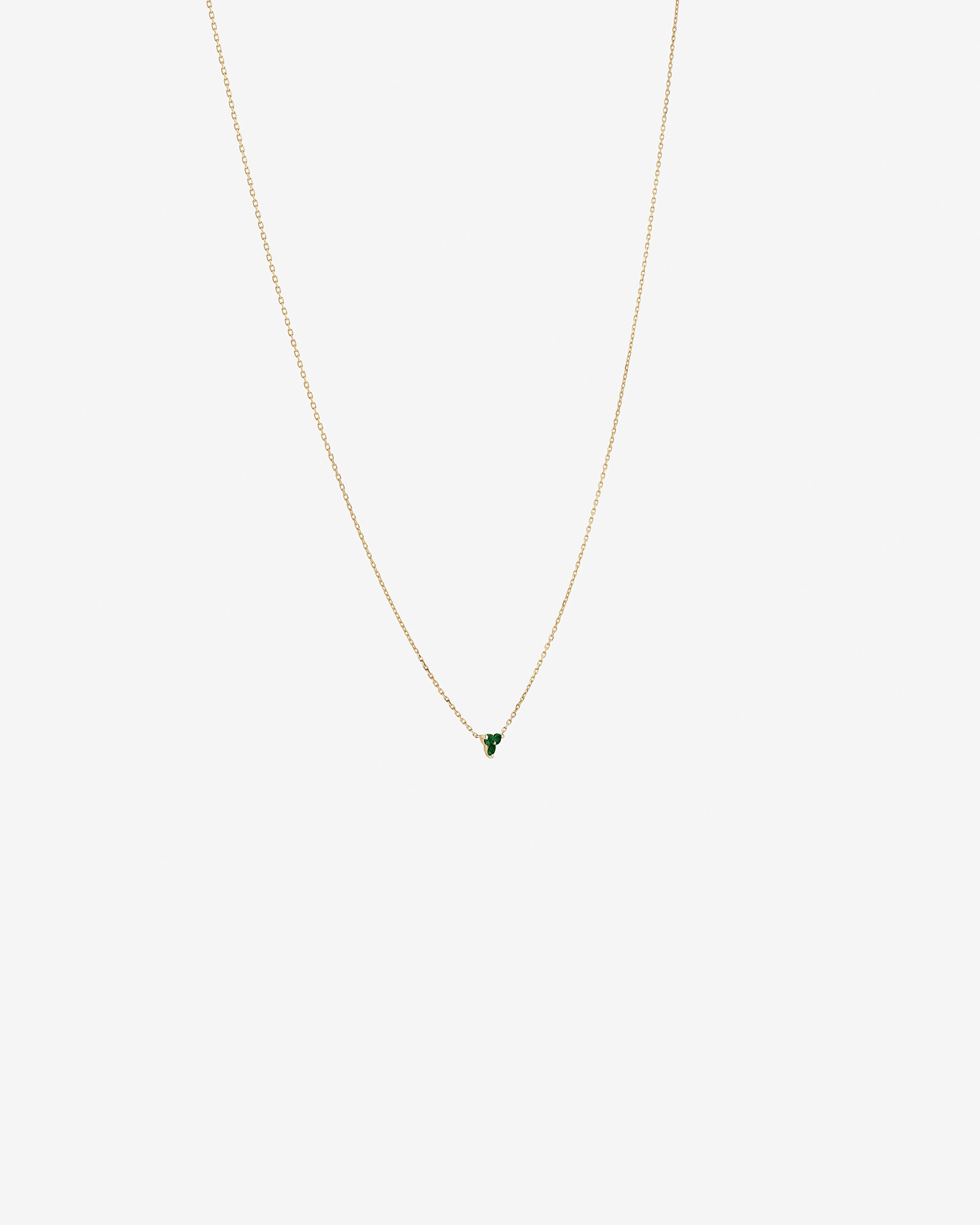 Collier à trio d'émeraudes en or jaune 10 carats