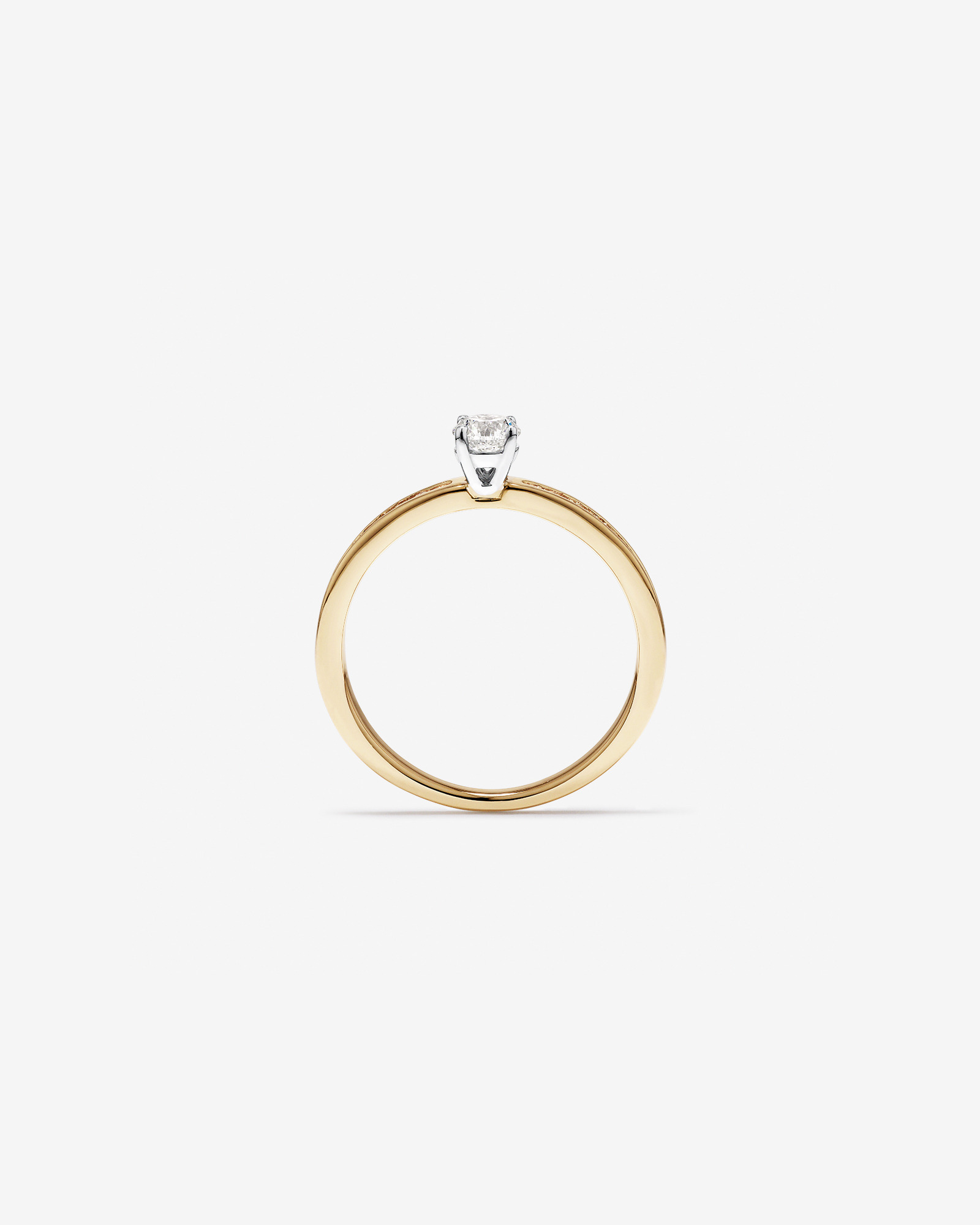 Carat TW Round Brilliant Signature 101 Diamond Ring 14kt Yellow & White Gold