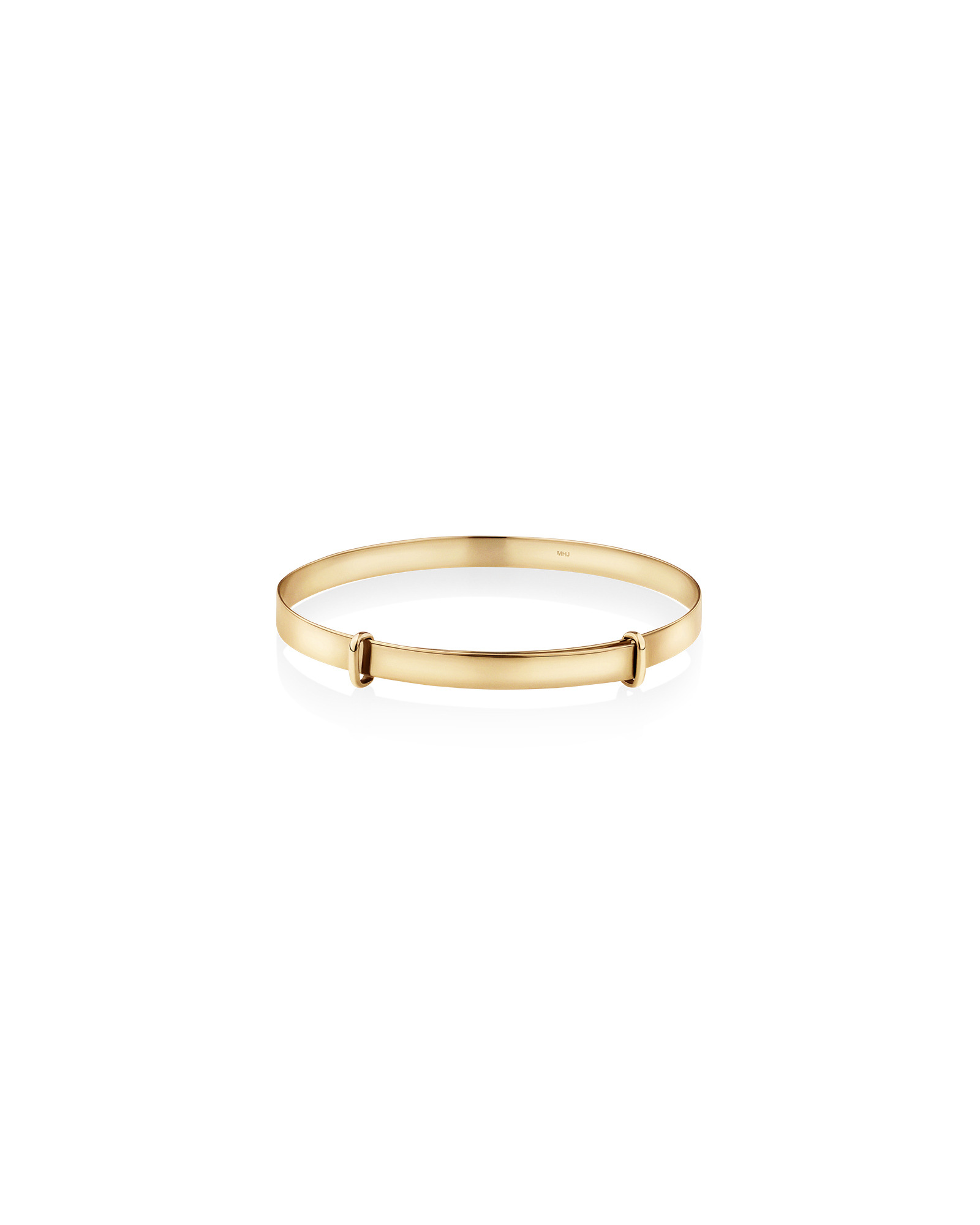 Bracelet jonc extensible en or jaune 10 K pour bébé