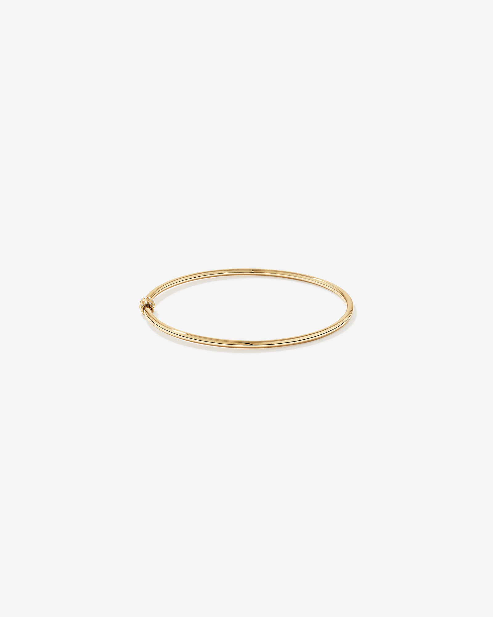 65mm Hinged Pendant Bar Bangle with 0.08 Carat TW Laboratory-Grown Diamonds in 18kt Gold Vermeil