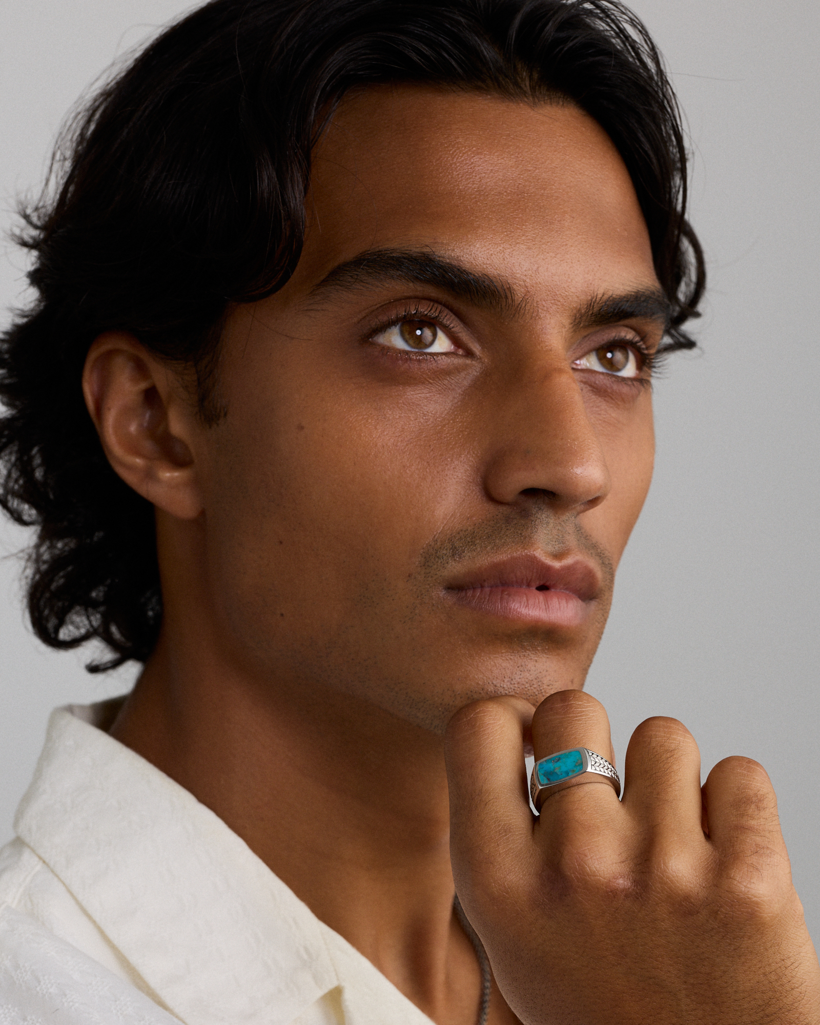 Turquoise Signet Ring in Sterling Silver
