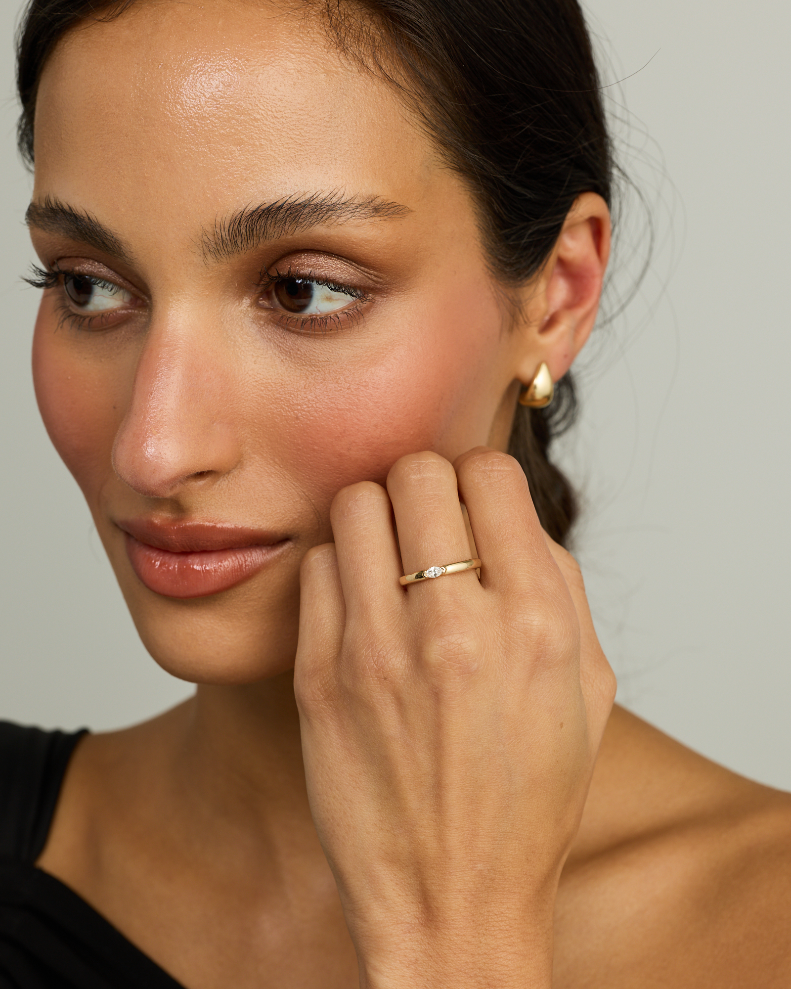 Bague empileuse de diamants laboratoire en or 10 carats