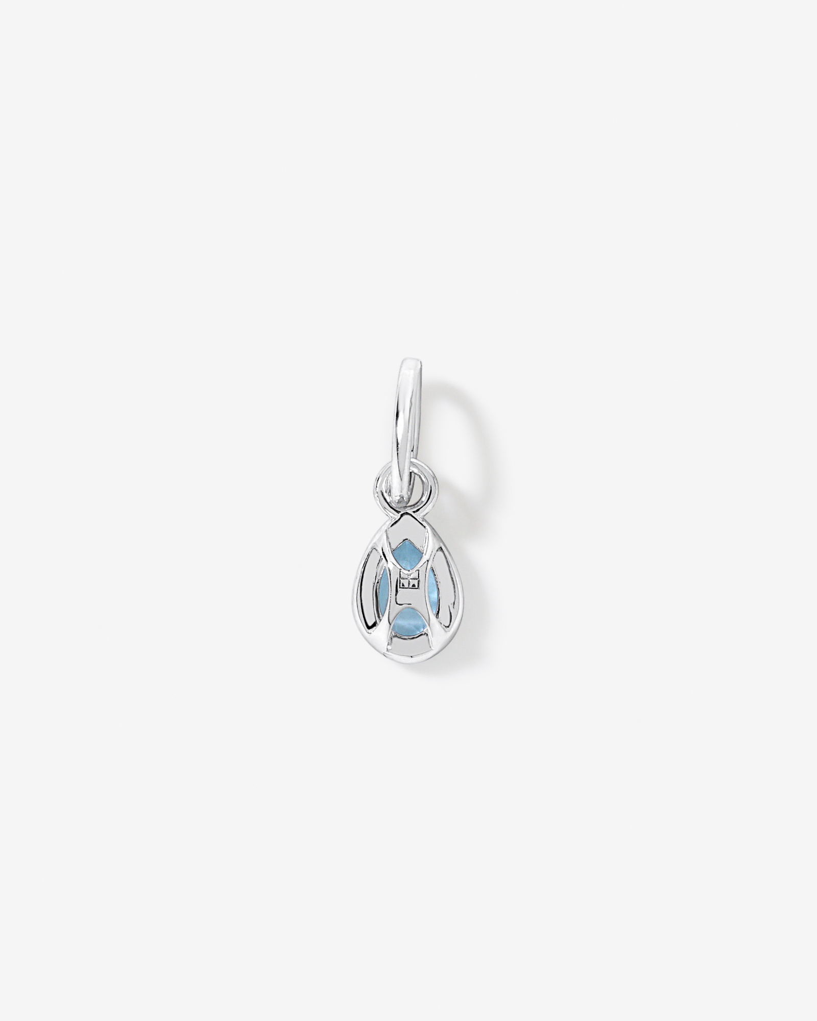 Pear-Cut Aquamarine Pendant in Sterling Silver