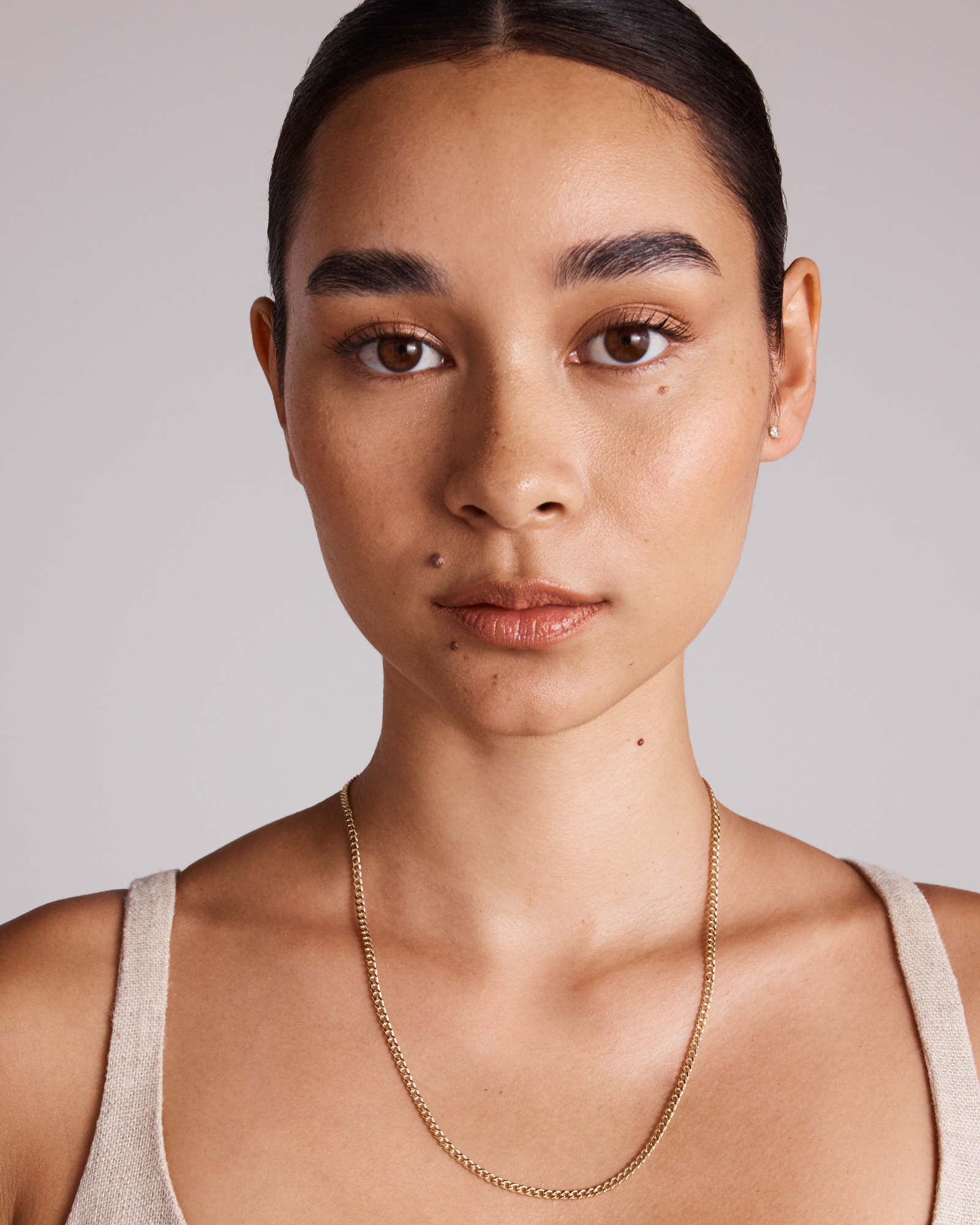 Chaîne Forçat Semi-Solide Facettée en Or Jaune 10 ct, 50 cm (20 po), 2,95 mm de Largeur