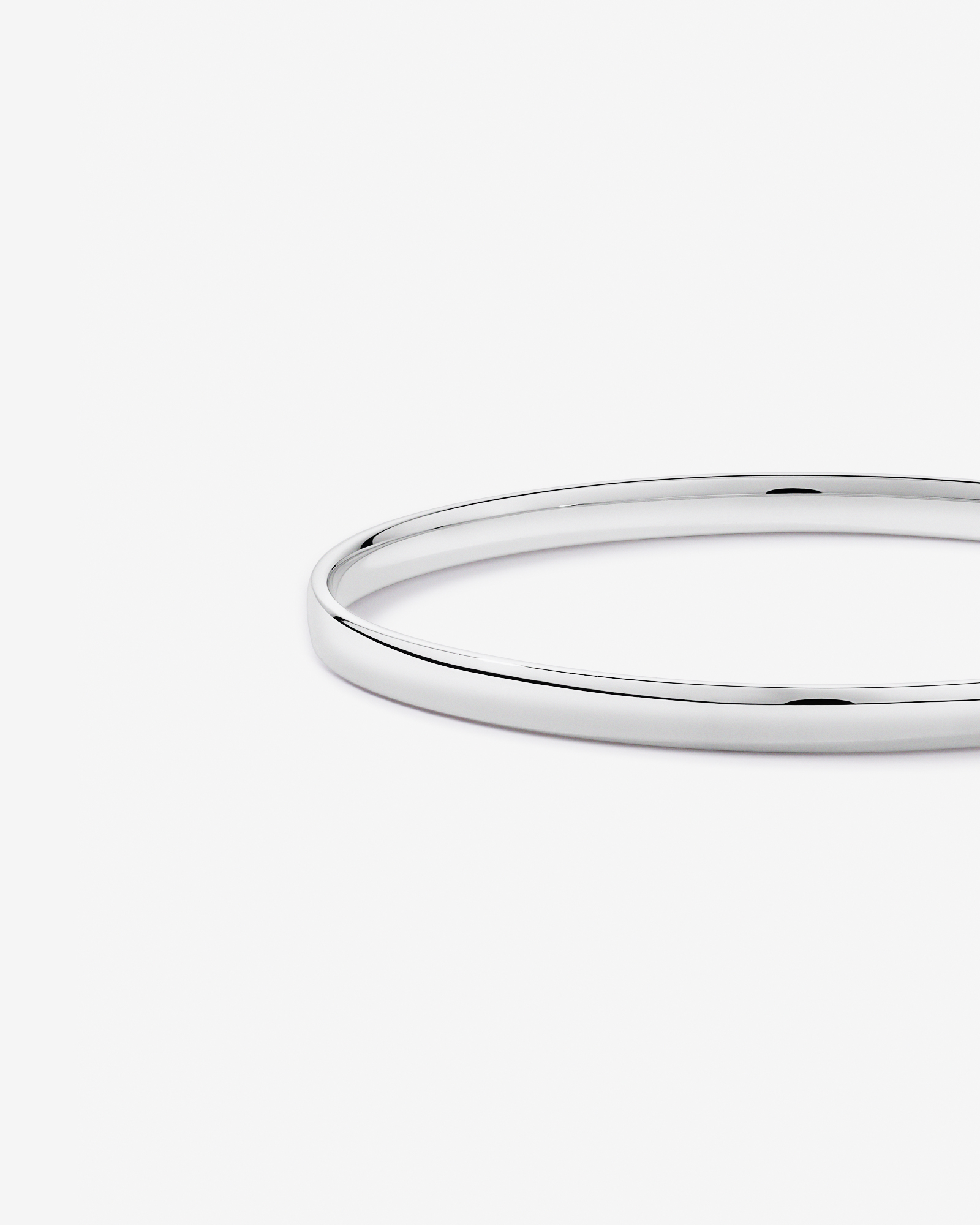 65mm Solid Oval Classic Bangle in Sterling Silver