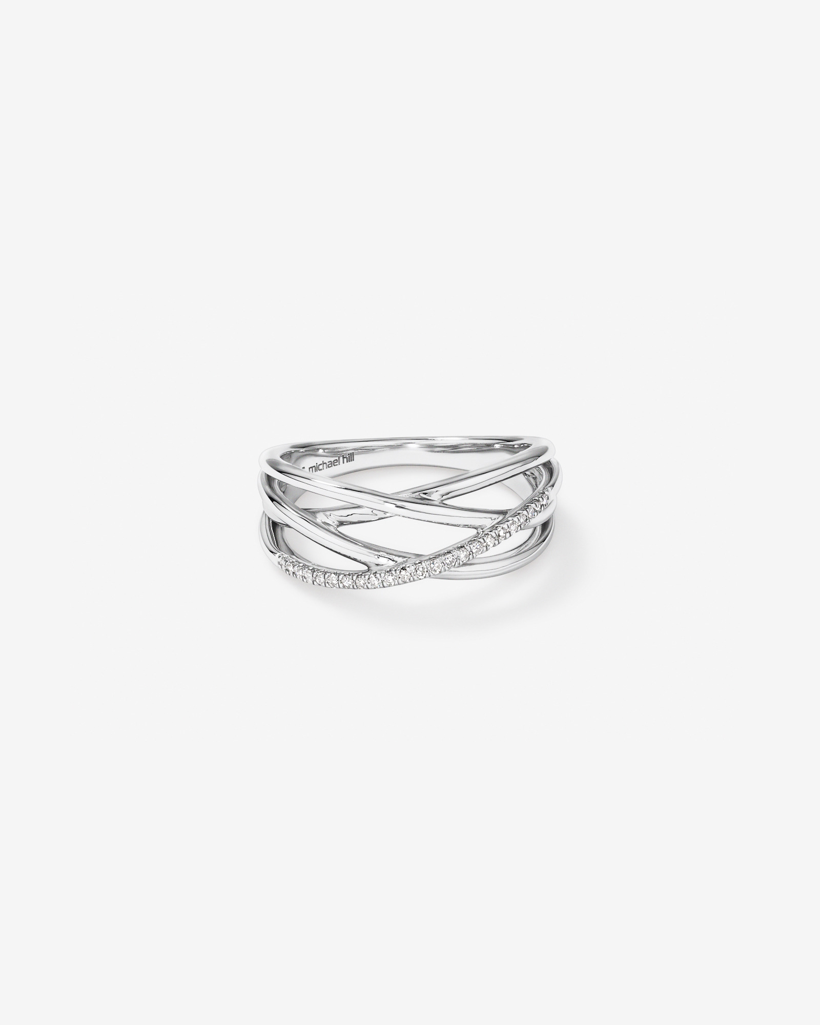 Bague en argent sterling à diamants totalisant 0,10 ct