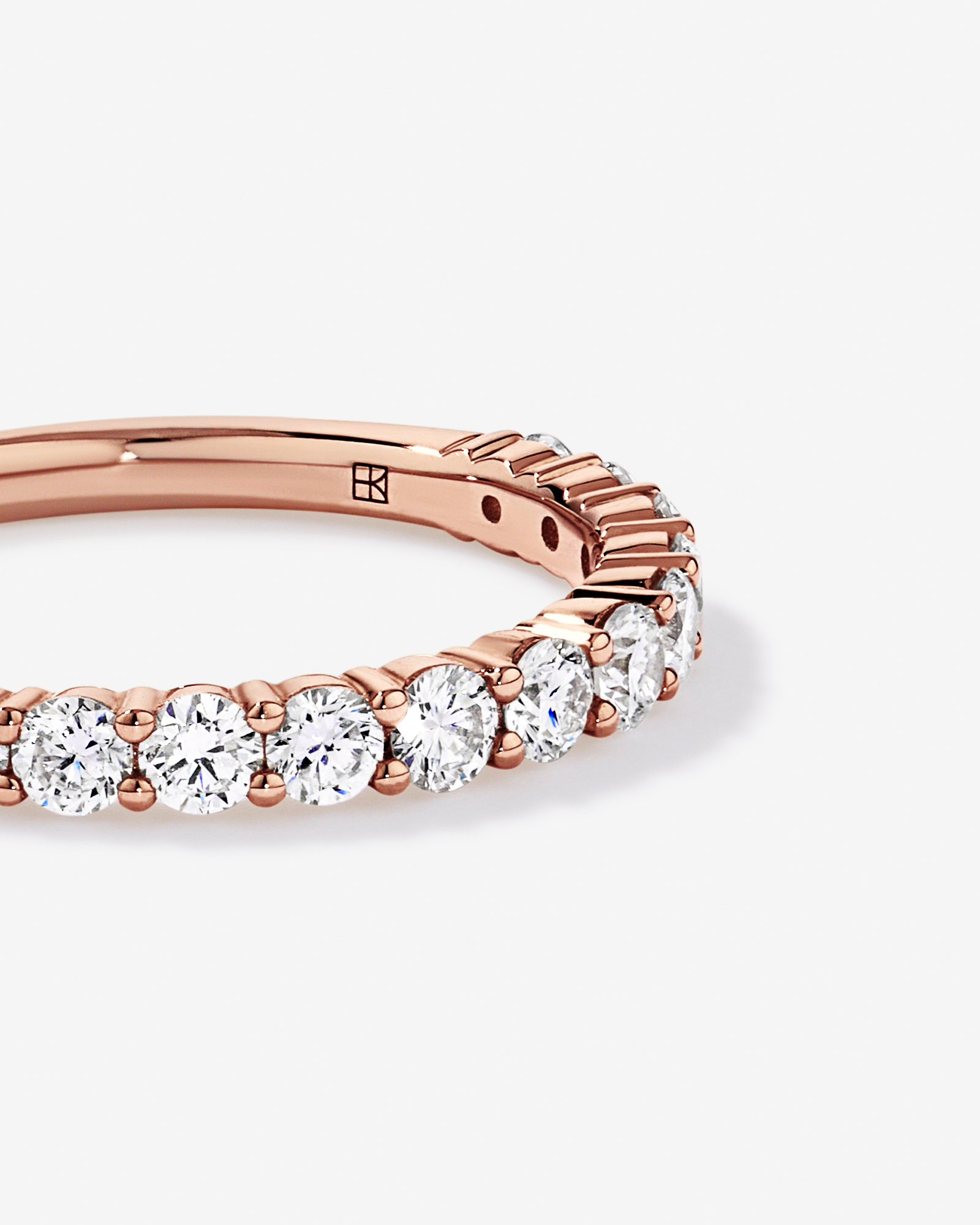 0.75 Carat TW Laboratory-Grown Diamond Wedding Band 10kt Rose Gold