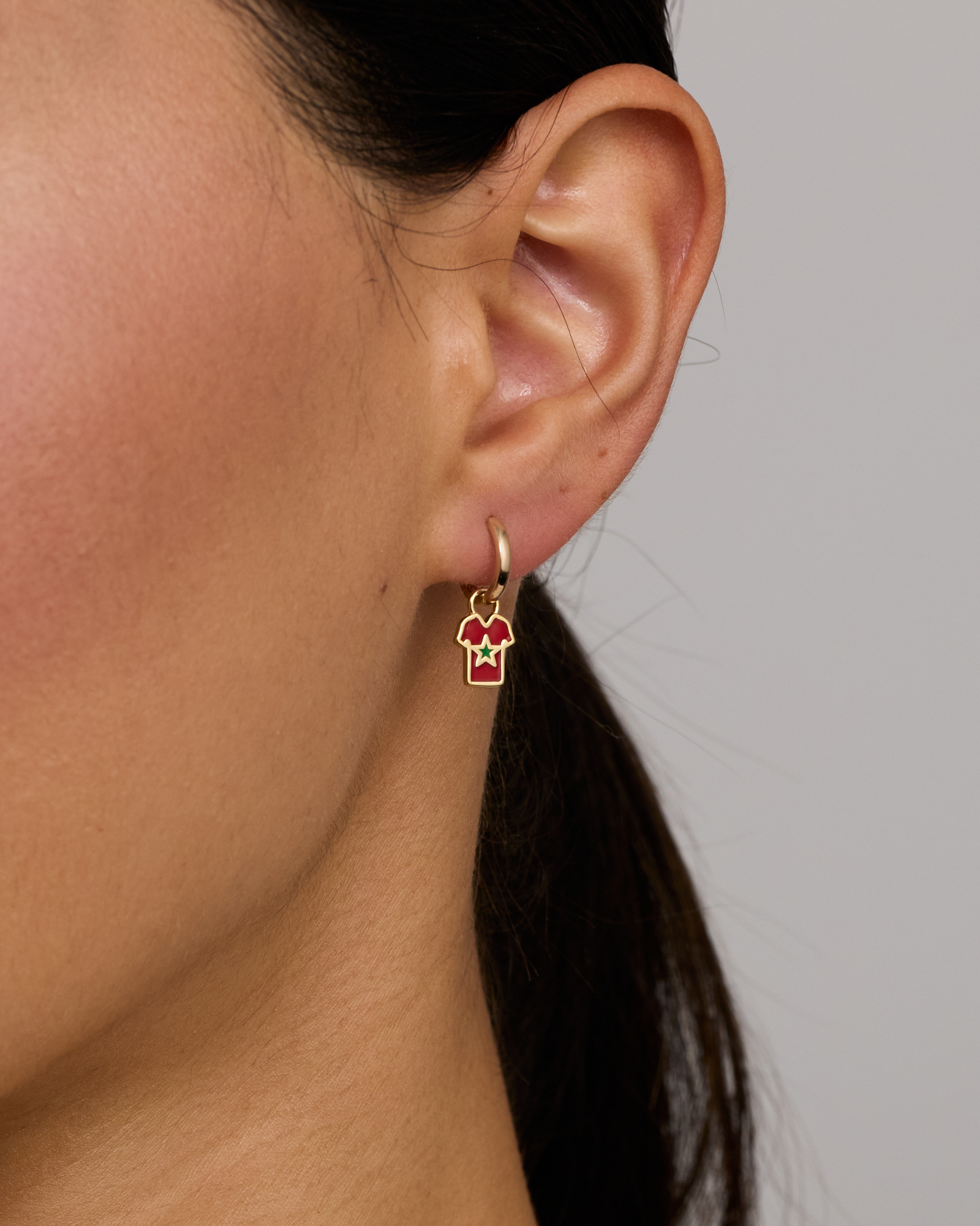 Morocco Jersey Earring Charm in 18Kt Vermeil