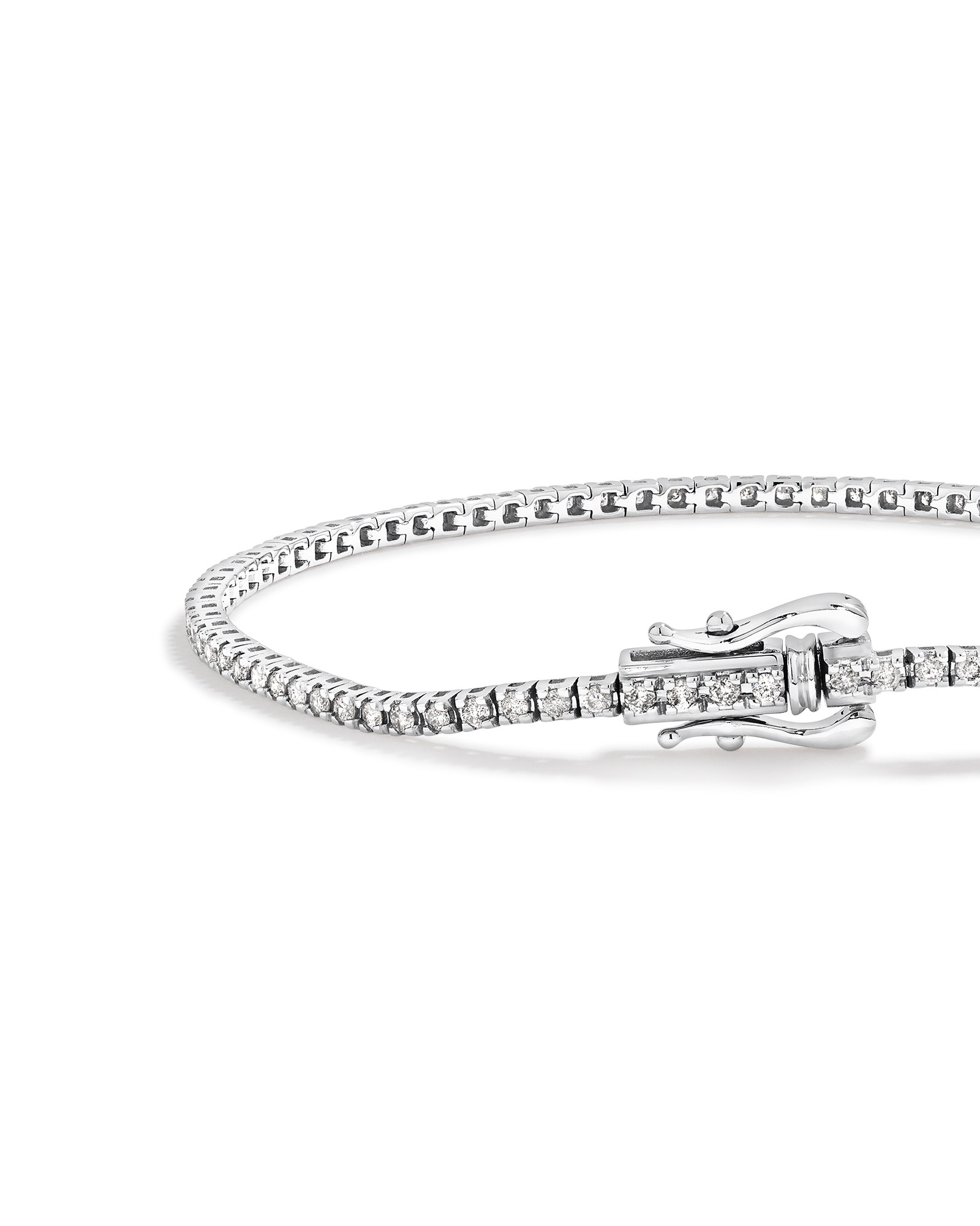1,10 carat TW bracelet tennis avec diamants en or blanc 10 kt