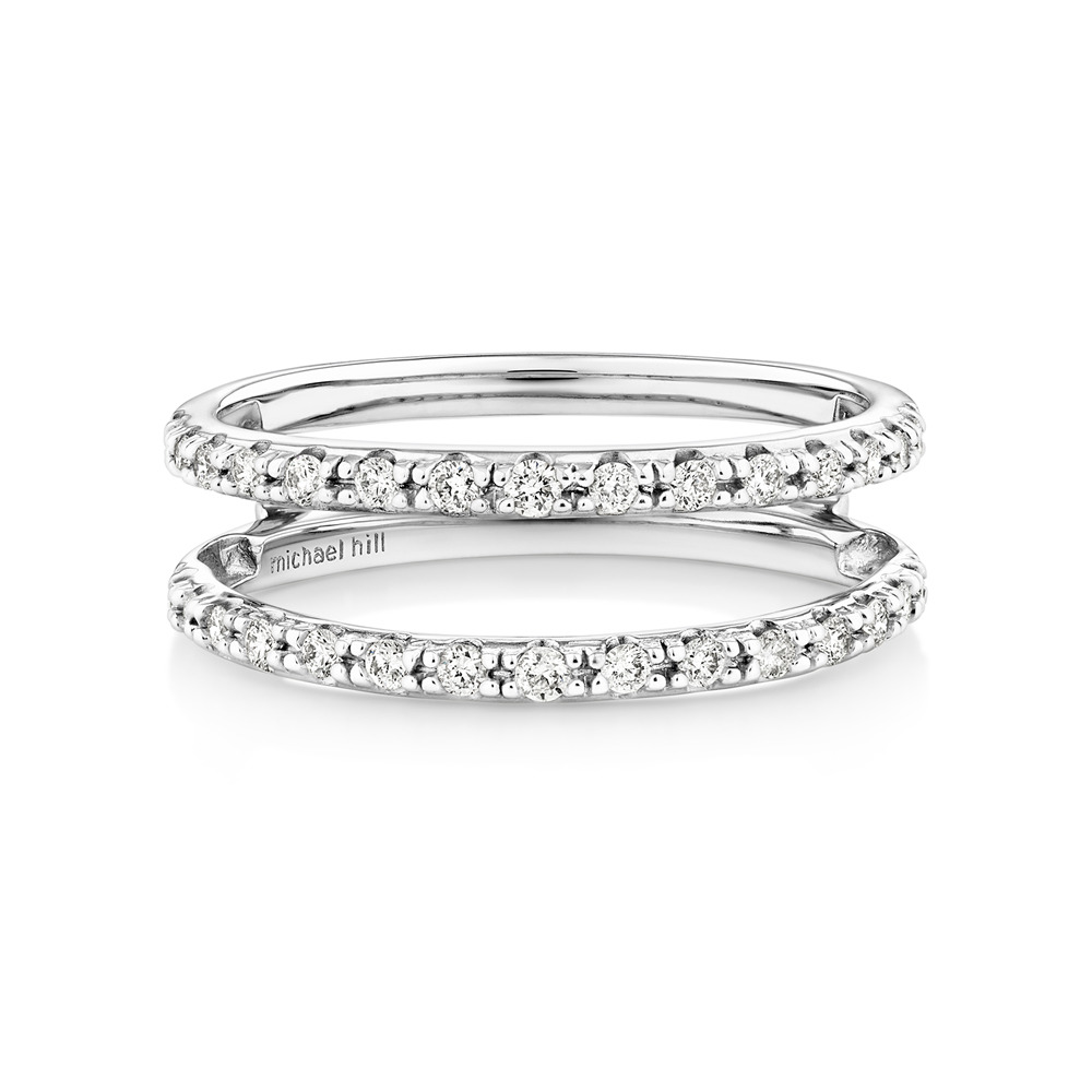 Enhancer Ring with 0.25 Carat TW of Diamonds in 14kt White Gold