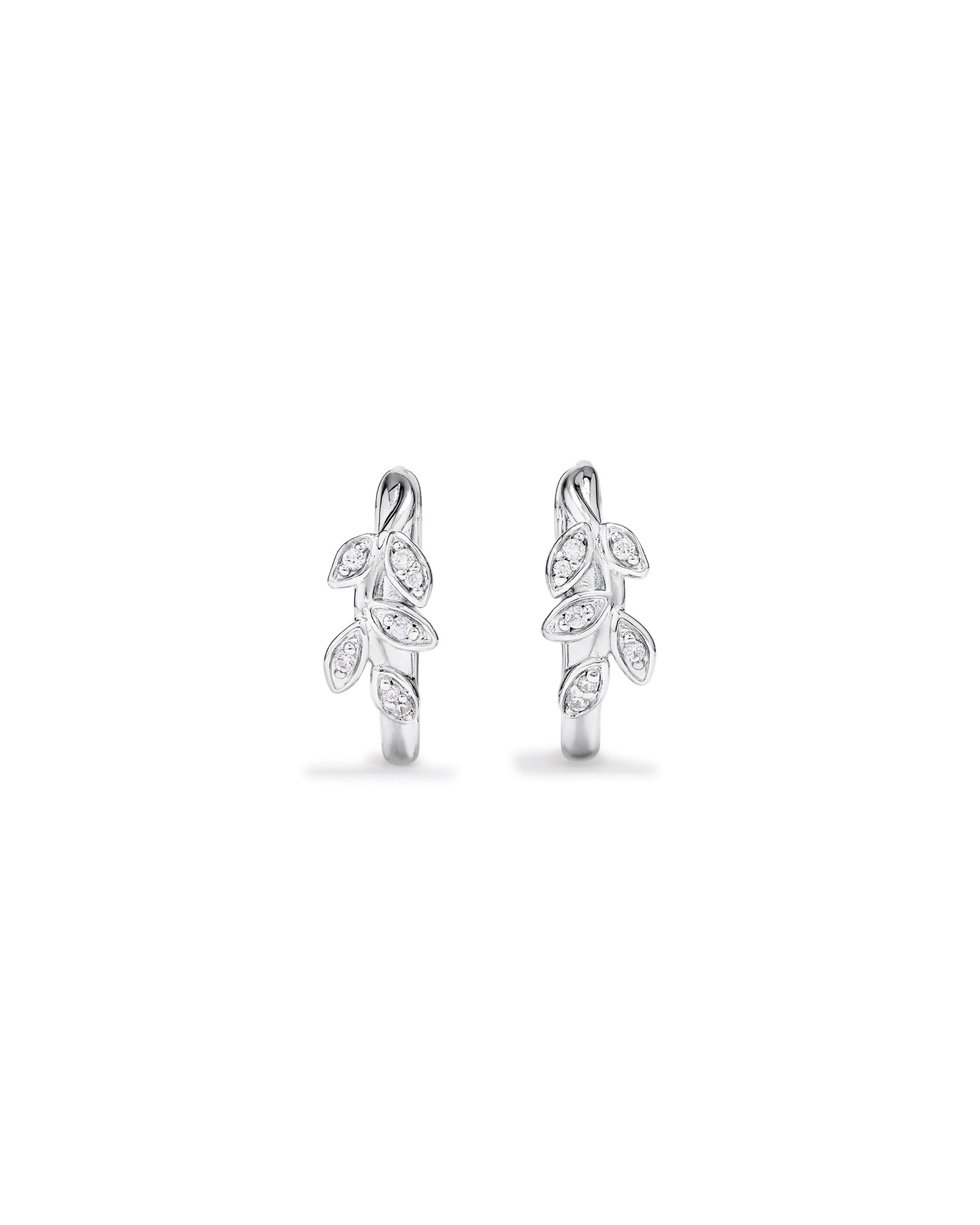 Boucles d’oreilles Huggie en zircone cubique en argent sterling