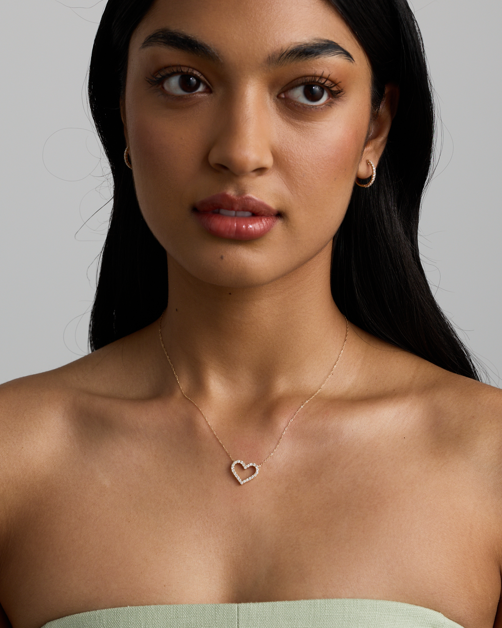 0.50 Carat TW Diamond Ethereal Heart Pendant in 10kt Yellow Gold