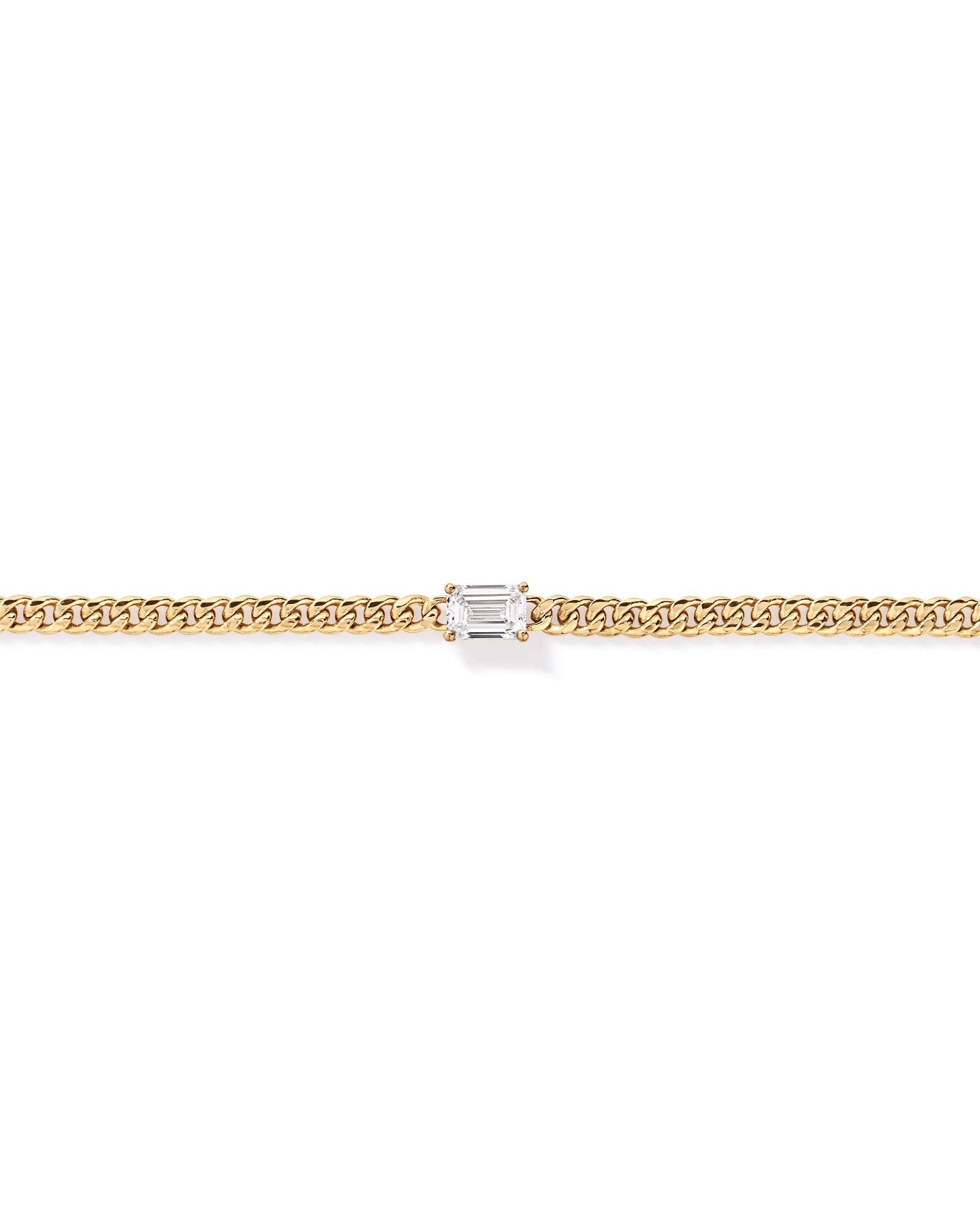 1.00 Carat TW Emerald Cut Laboratory-Grown Diamond Bracelet in 10kt Yellow Gold