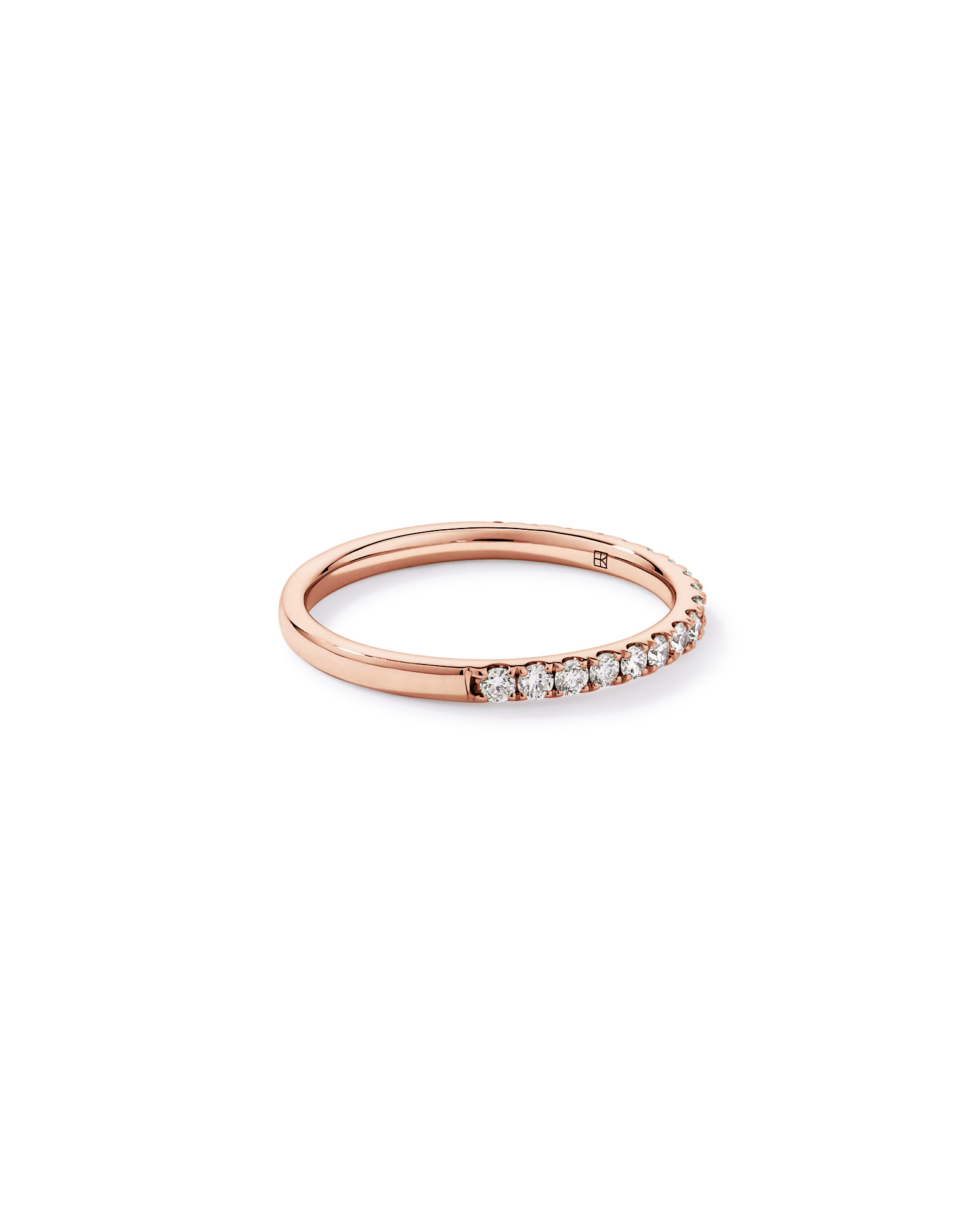 0.34TW Round Brilliant Laboratory-Grown Diamond Wedding Band 14kt Rose Gold