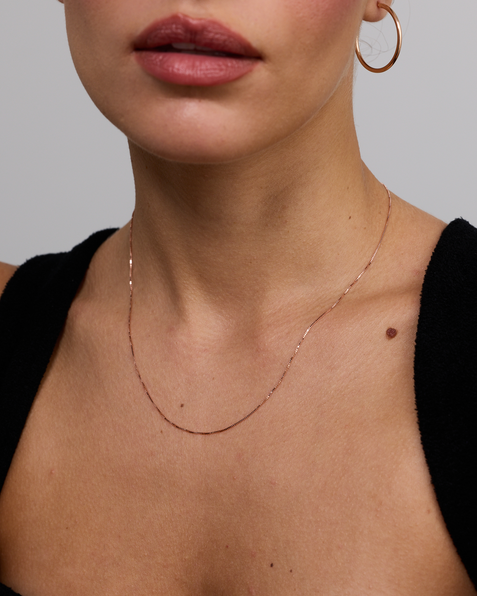 45cm (18") Box Chain in 10ct Rose Gold