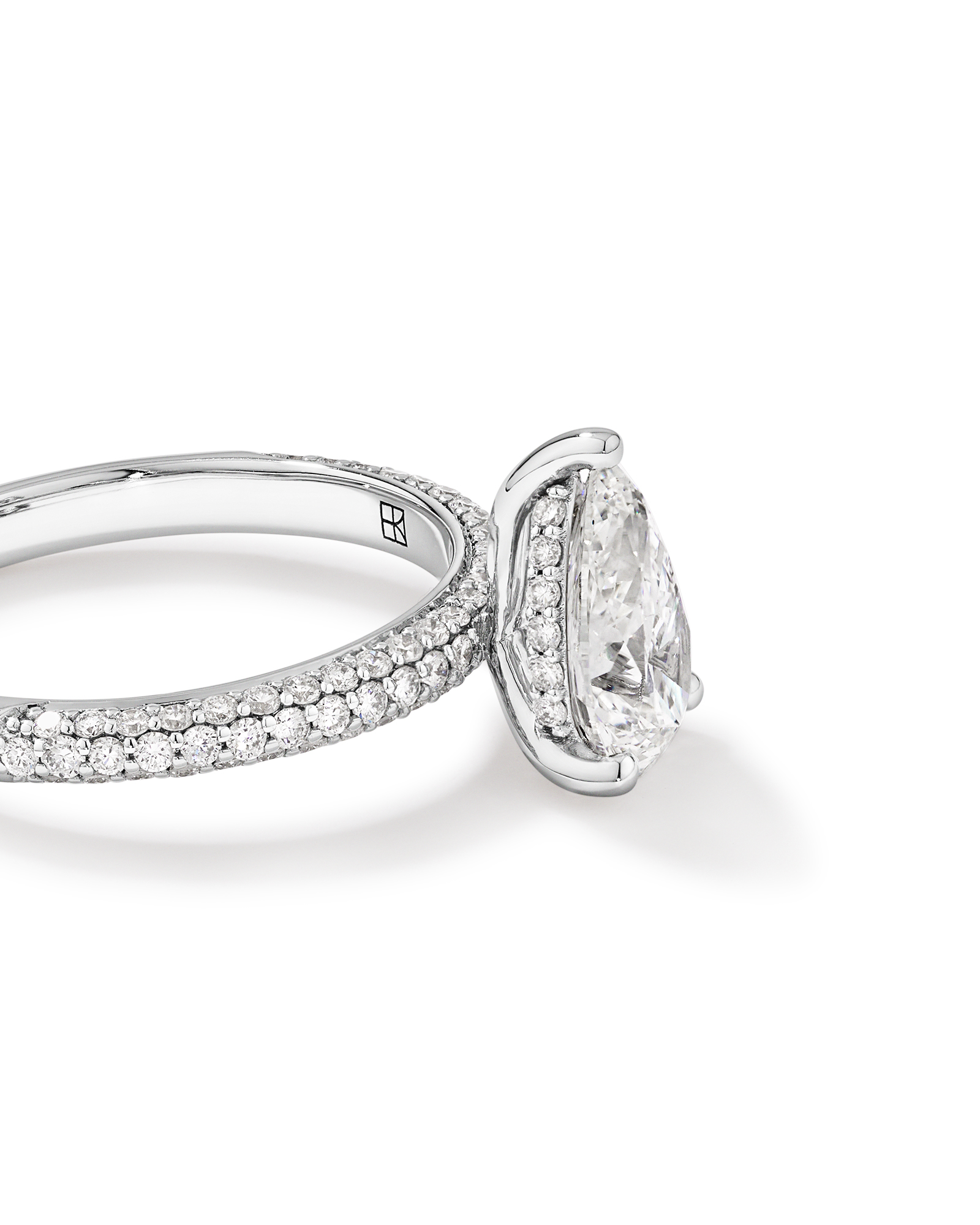 1.96 Carat TW Pear Cut Laboratory-Grown Diamond Engagement Ring 14kt White Gold