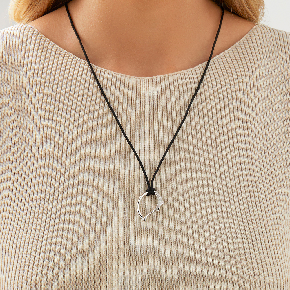 Grand pendentif Spirits Bay en argent sterling avec diamants totalisant 0,15 ct