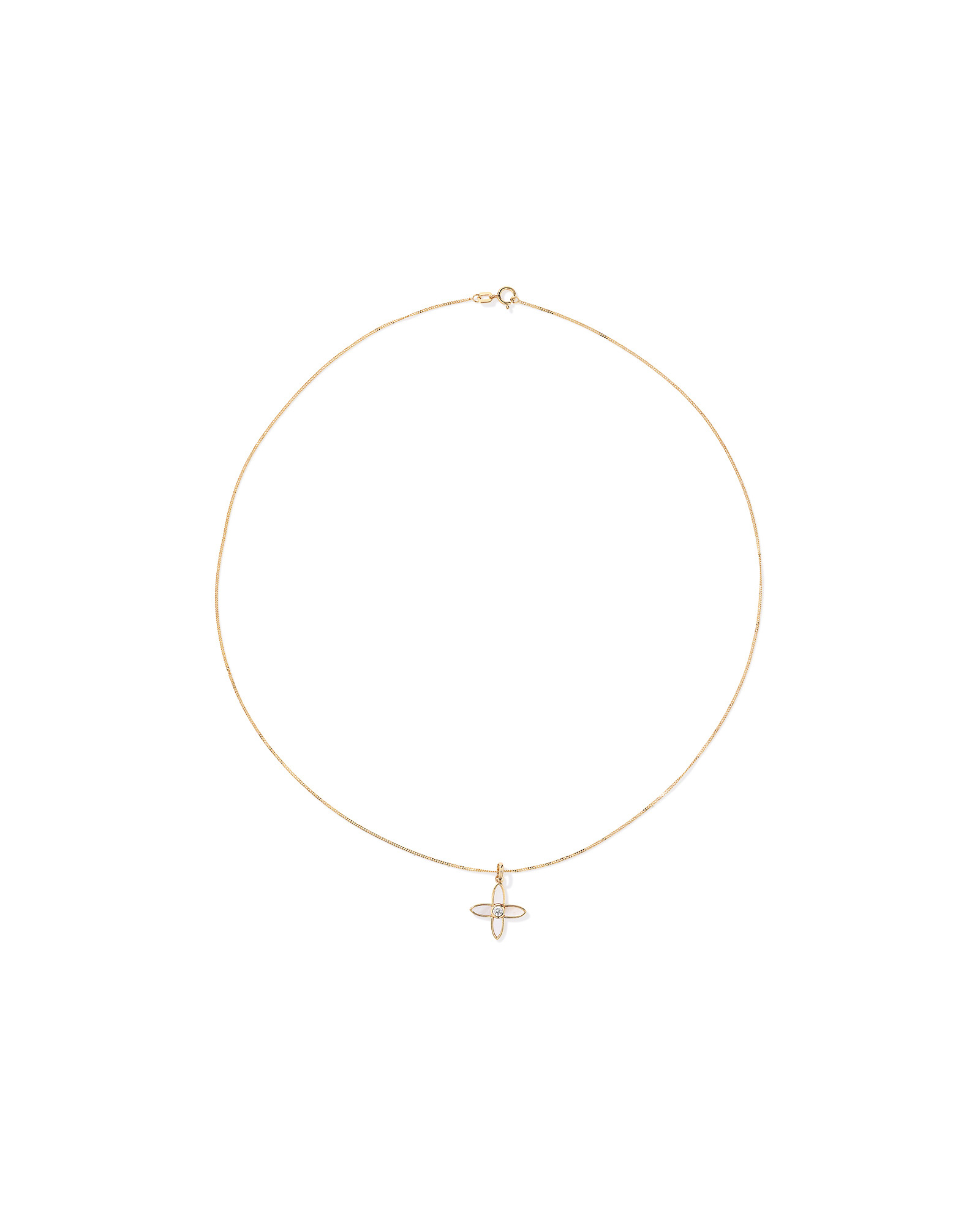 Mother of Pearl Flower Pendant and Stud Earrings Set in 18kt Gold Vermeil