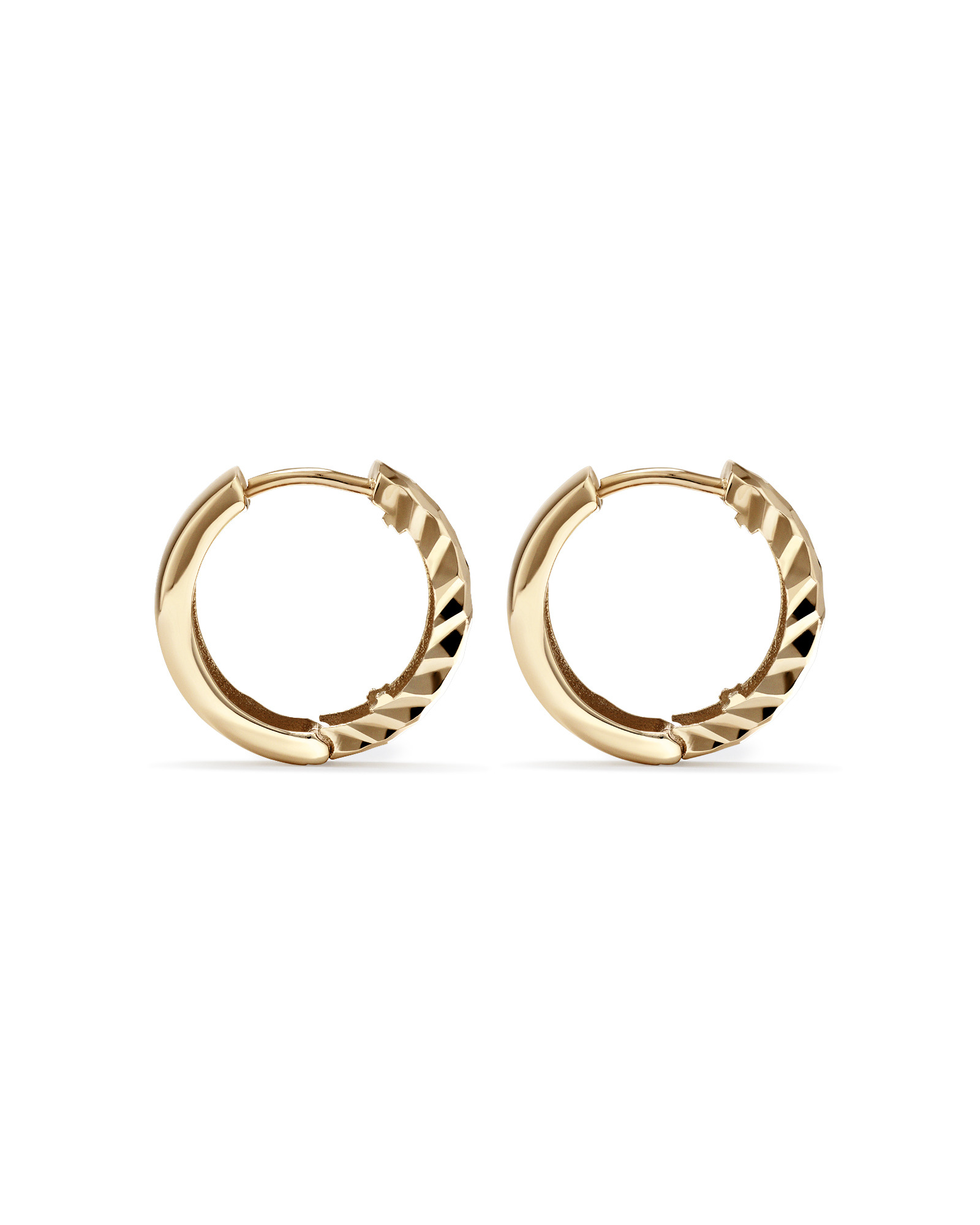 11mm Huggie Earrings 10kt Yellow Gold