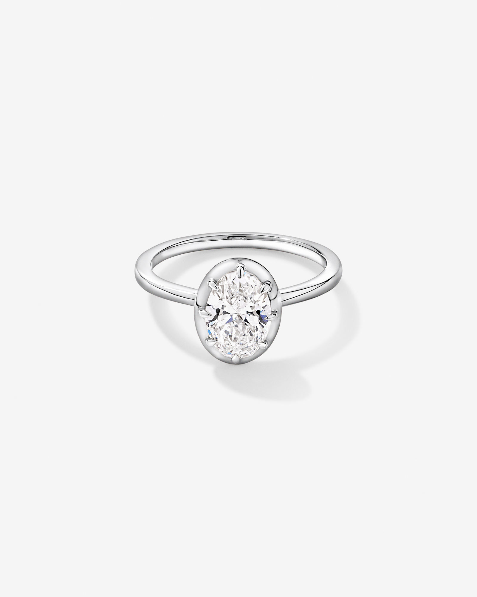 1.50TW Oval Laboratory-Grown Diamond Solitaire Ring 14kt Gold