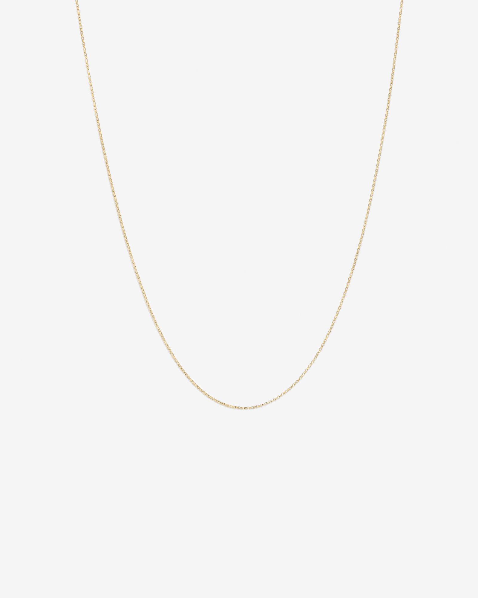 45cm (18") 1mm-1.5mm Width Solid Belcher Chain in 10kt Yellow Gold