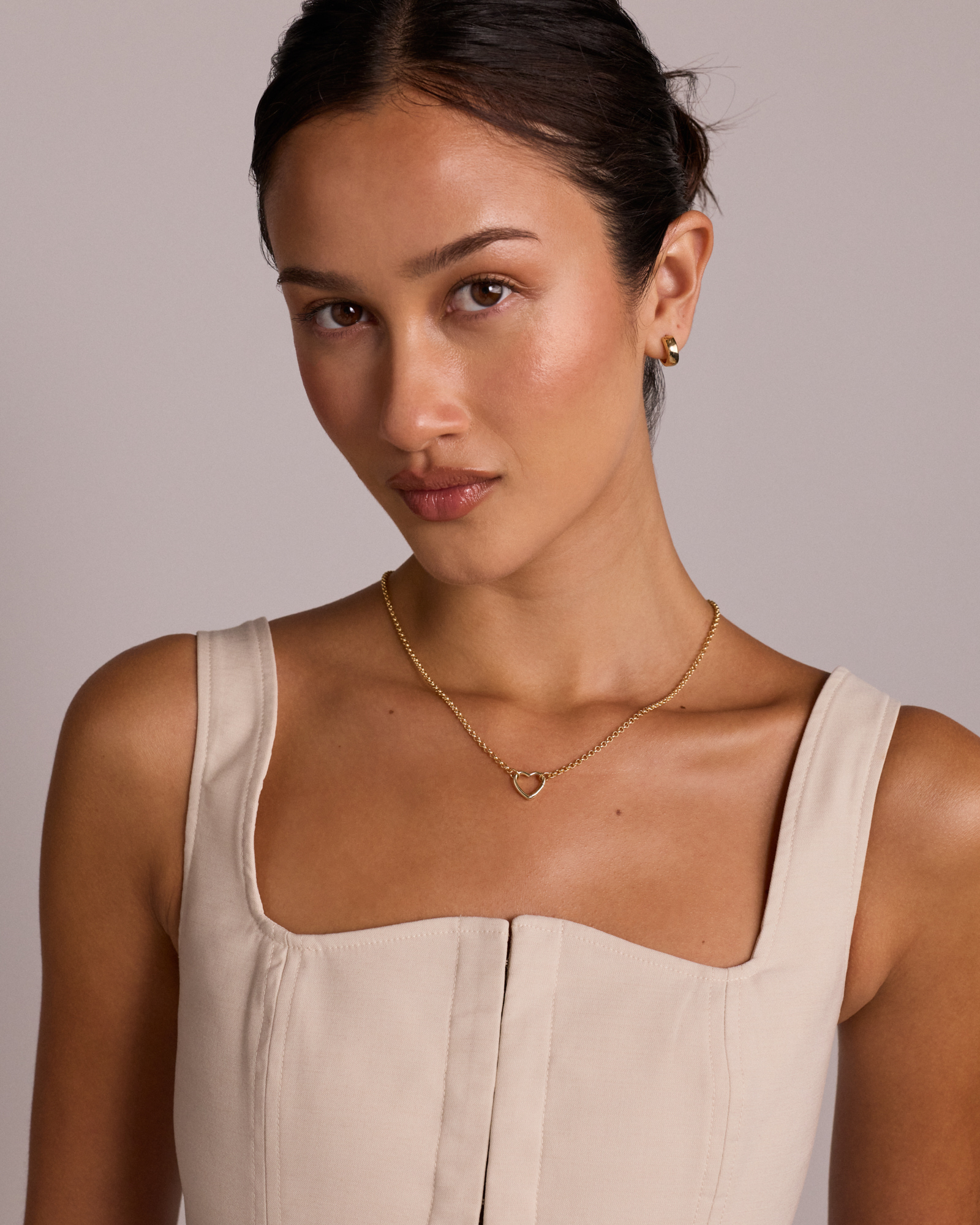 Chaîne ouverte Belcher pleine 50 cm (19,7 po) en or jaune 10 carats