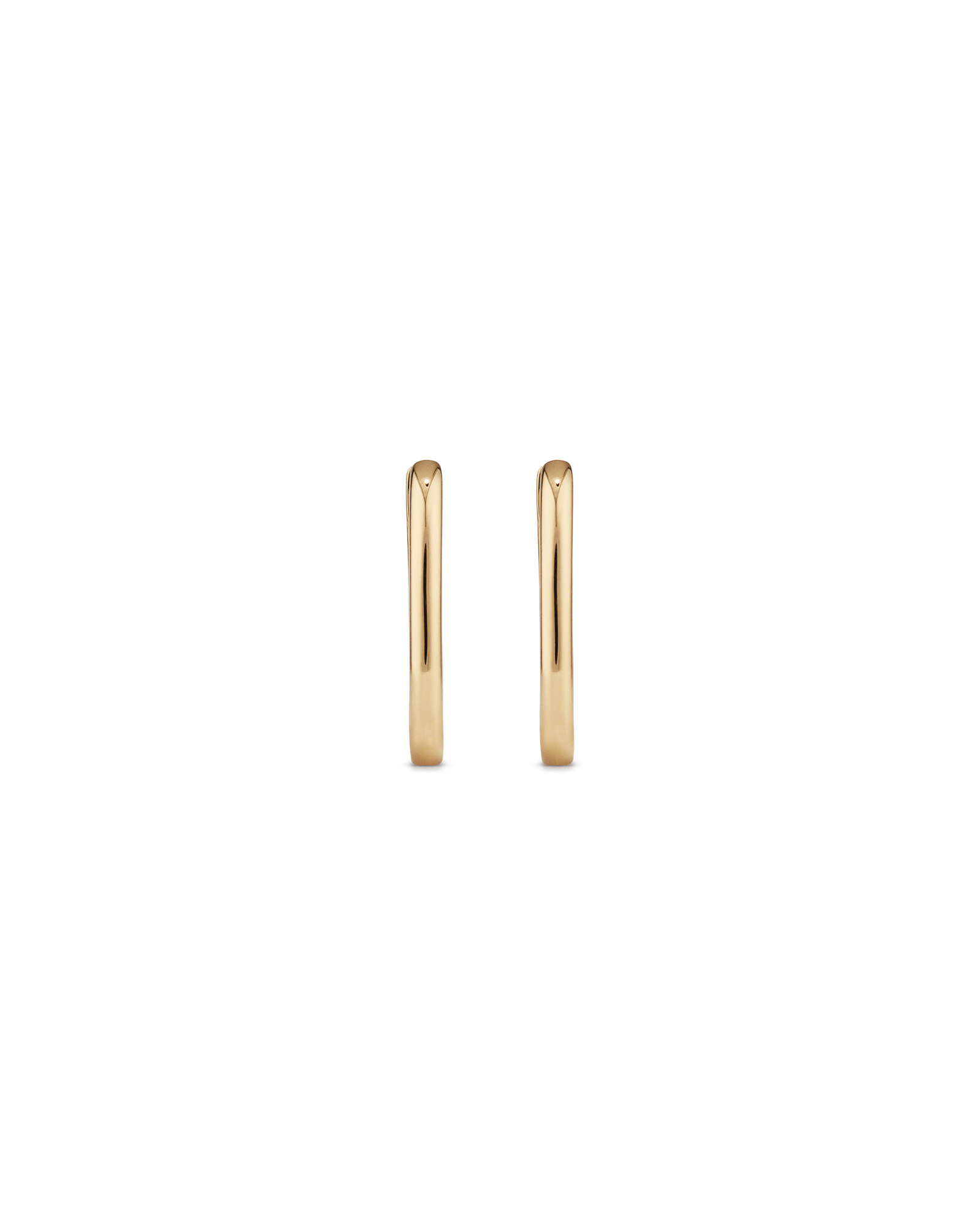 Huggie Paperclip Earrings in 10kt Yellow Gold