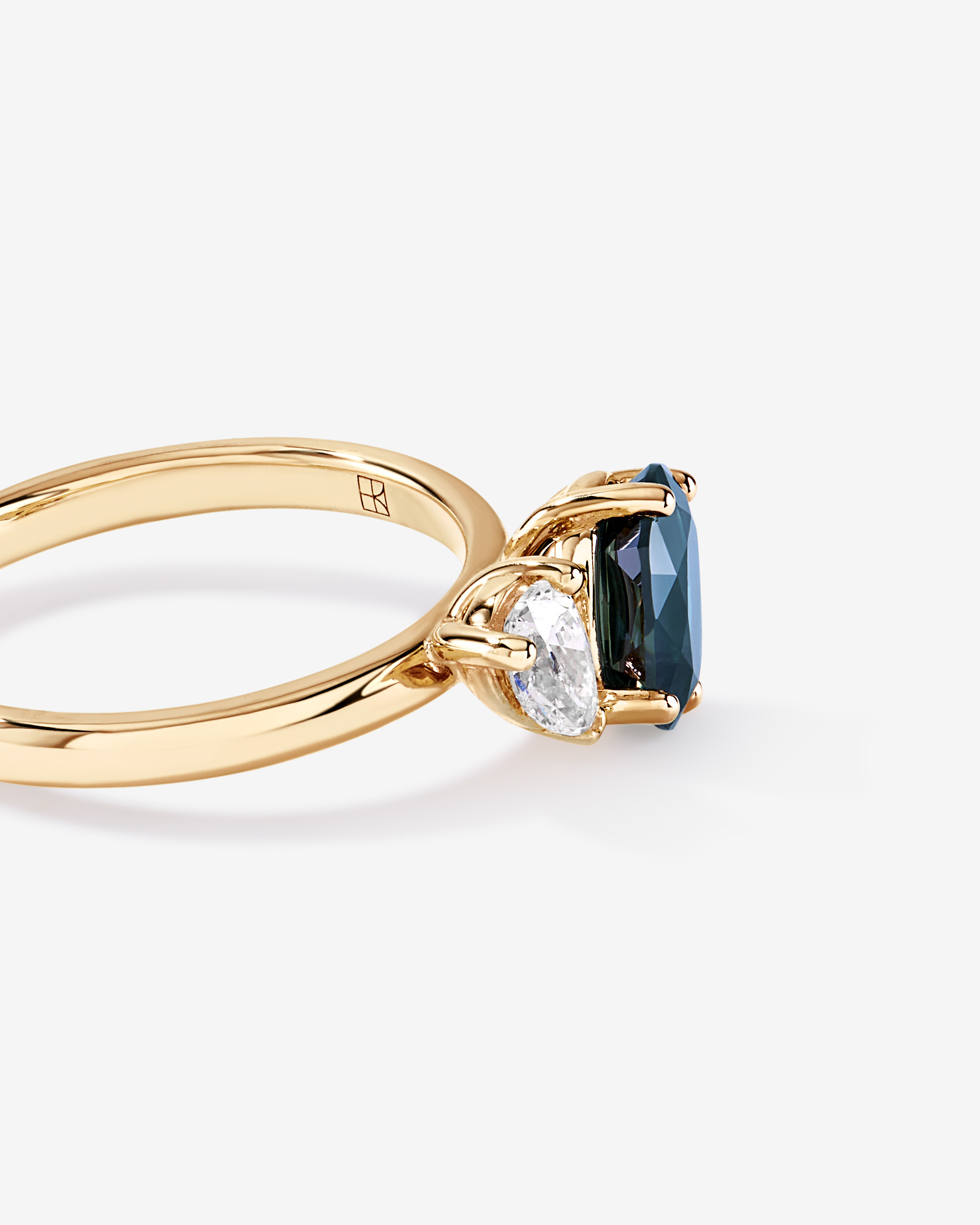 Bague australienne Parti Sapphire & 0,30 carat TW en diamant Toi et moi or jaune 10 carats
