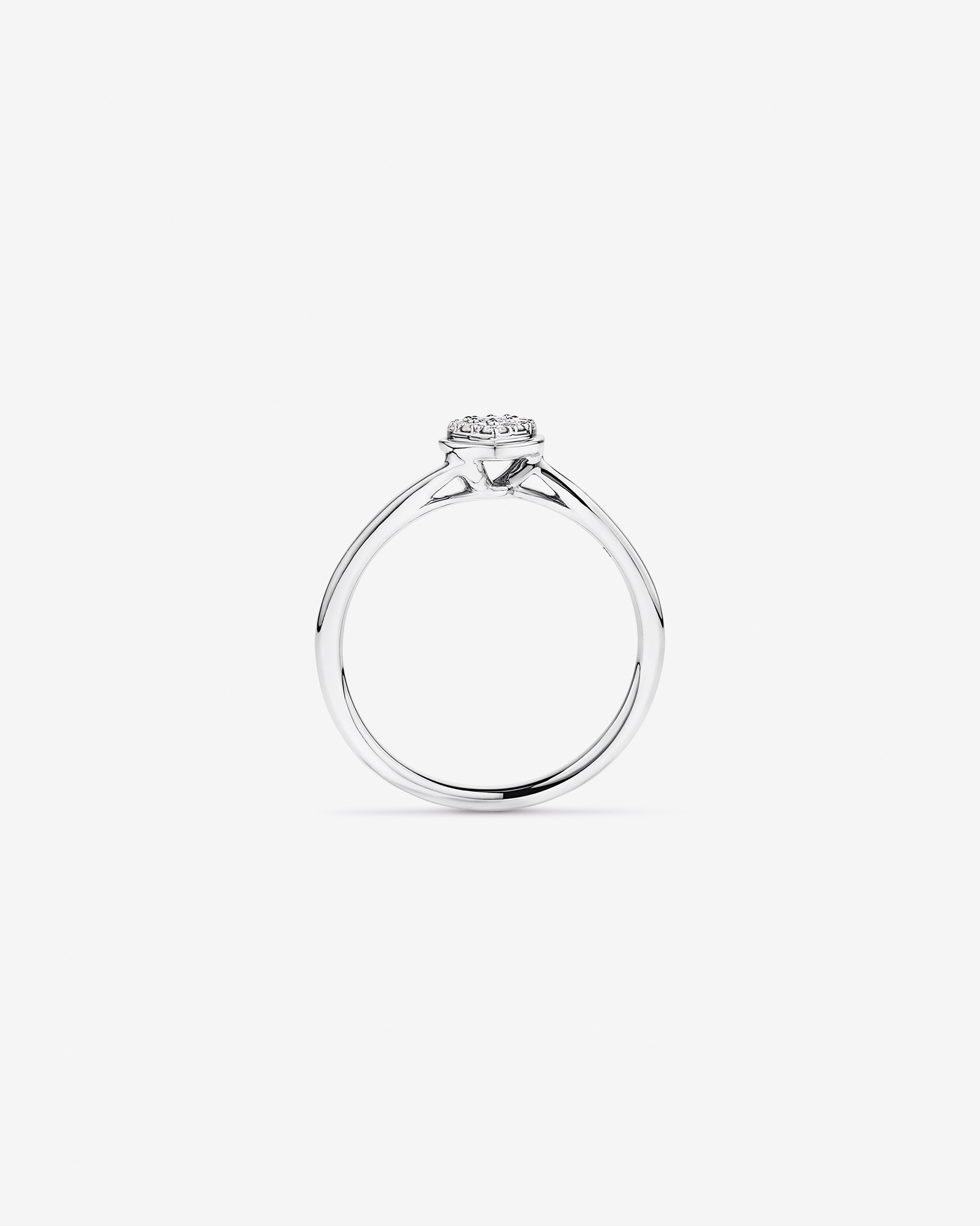 0.15 TW Diamond Pear-Shaped Promise Ring Sterling Silver