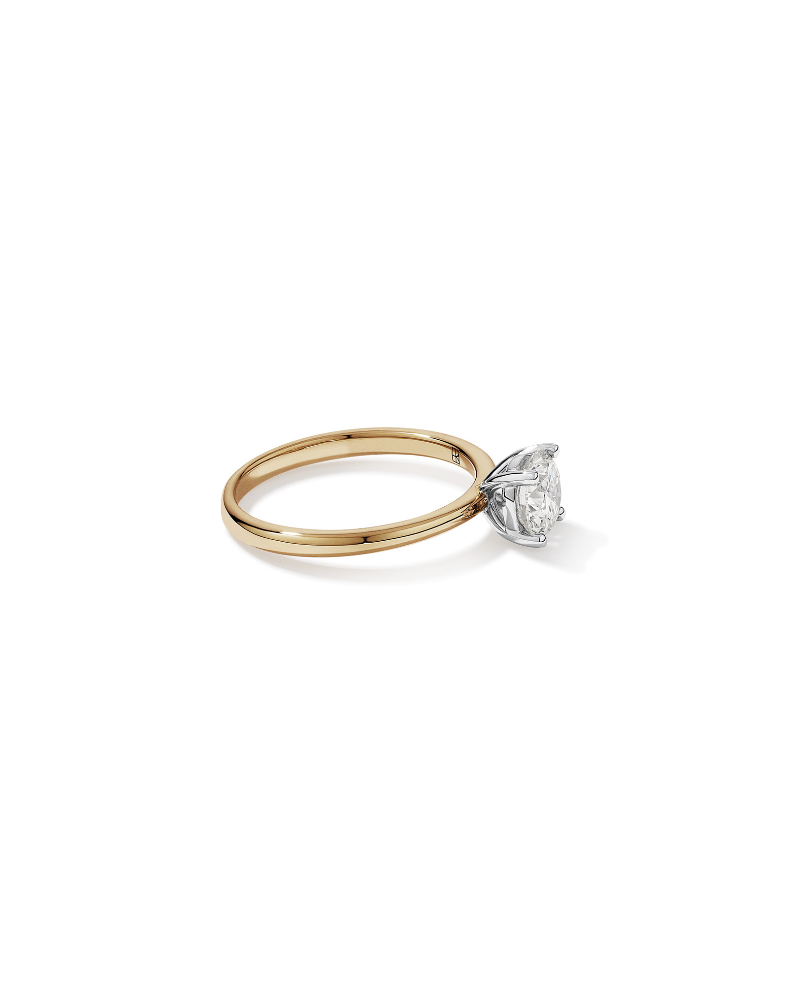 1.00 Carat TW Round Brilliant Canadian Diamond Solitaire in 18kt Yellow & White Gold