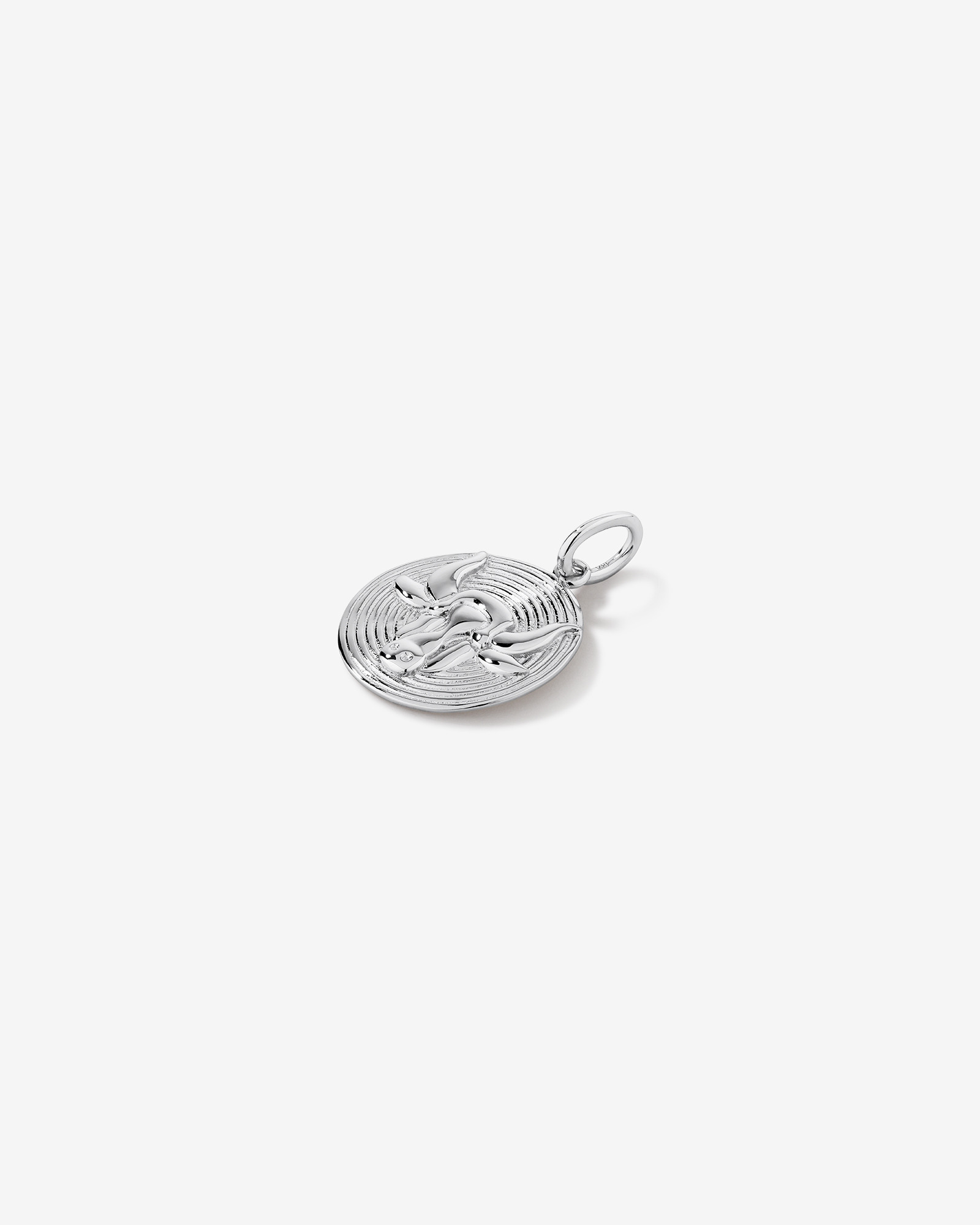 Diamond Accent Taurus Zodiac Pendant in Sterling Silver