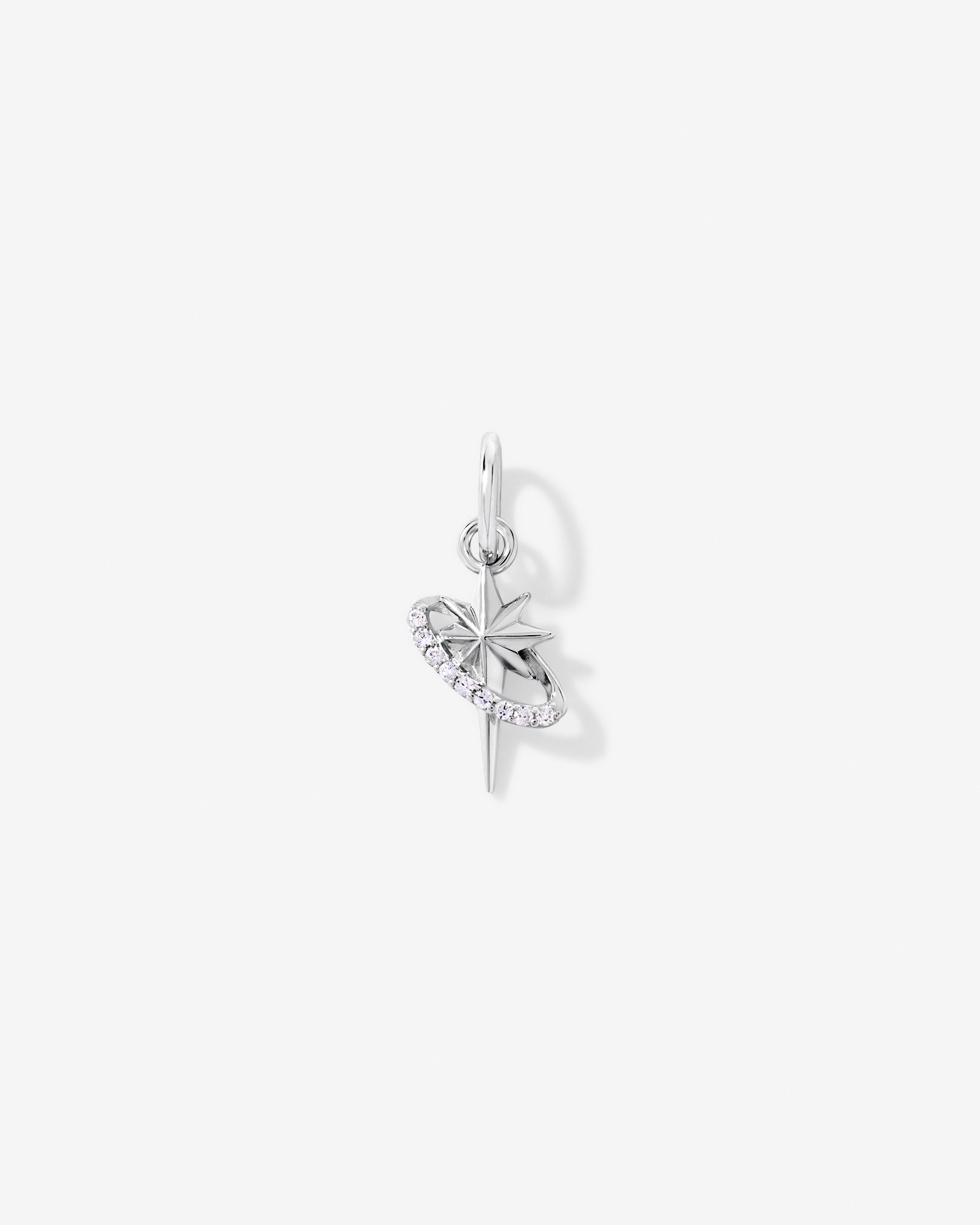 Star Motif Pendant with Cubic Zirconia in Sterling Silver