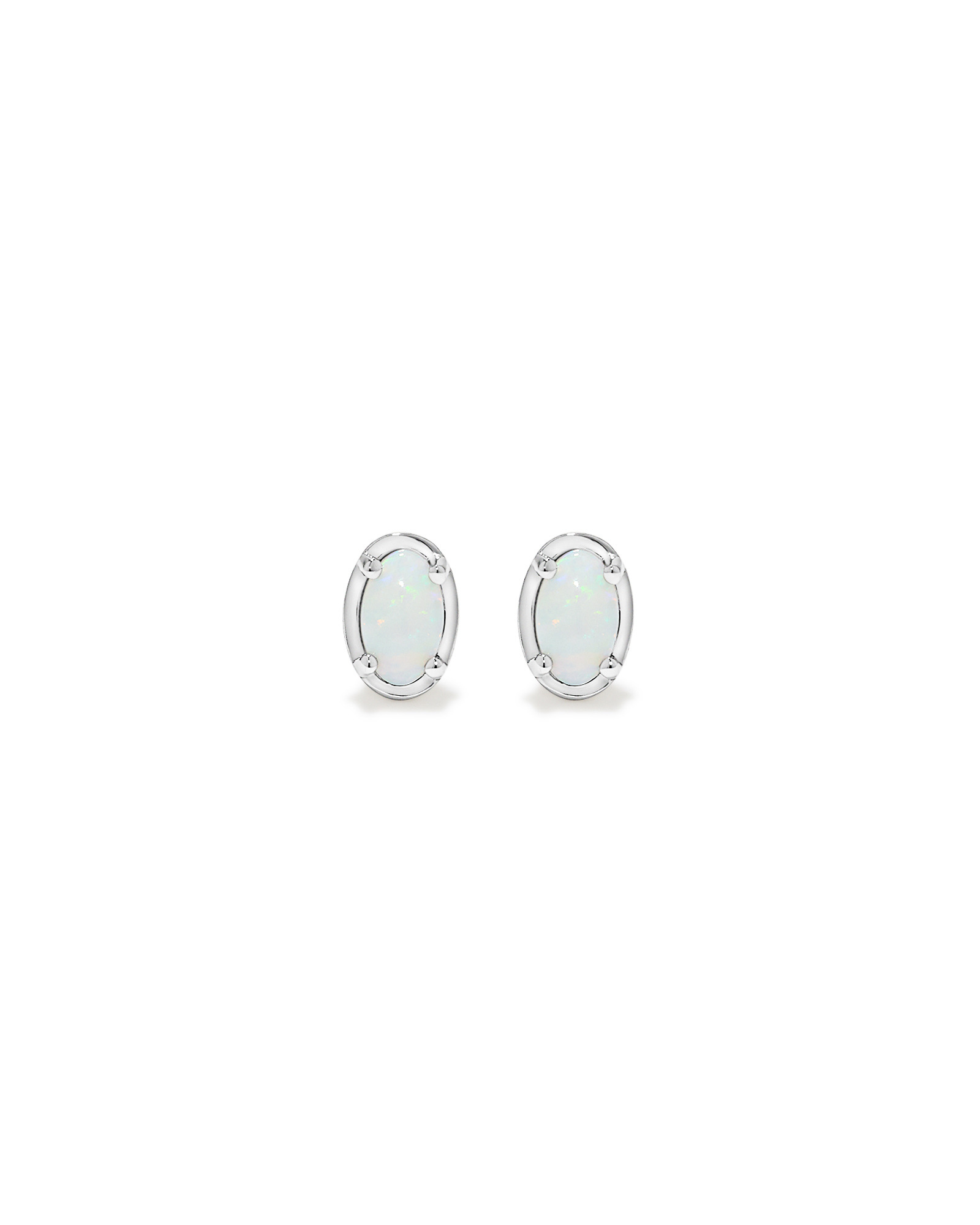 Boucles d’oreilles ovales australiennes en opale en argent sterling