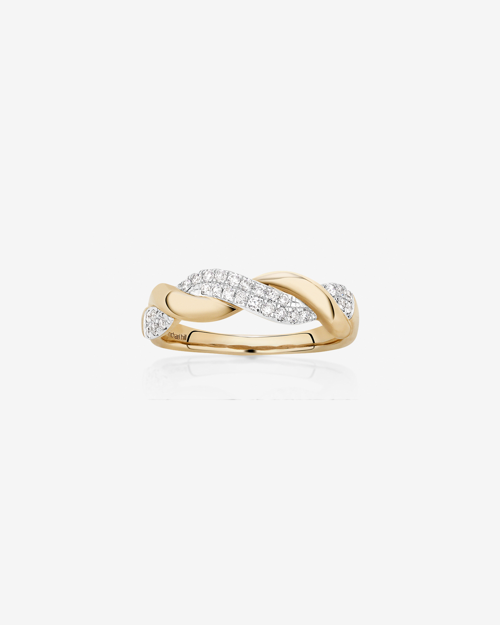Twist Ring with 0.20 Carat TW of Diamonds in 10kt Yellow Gold