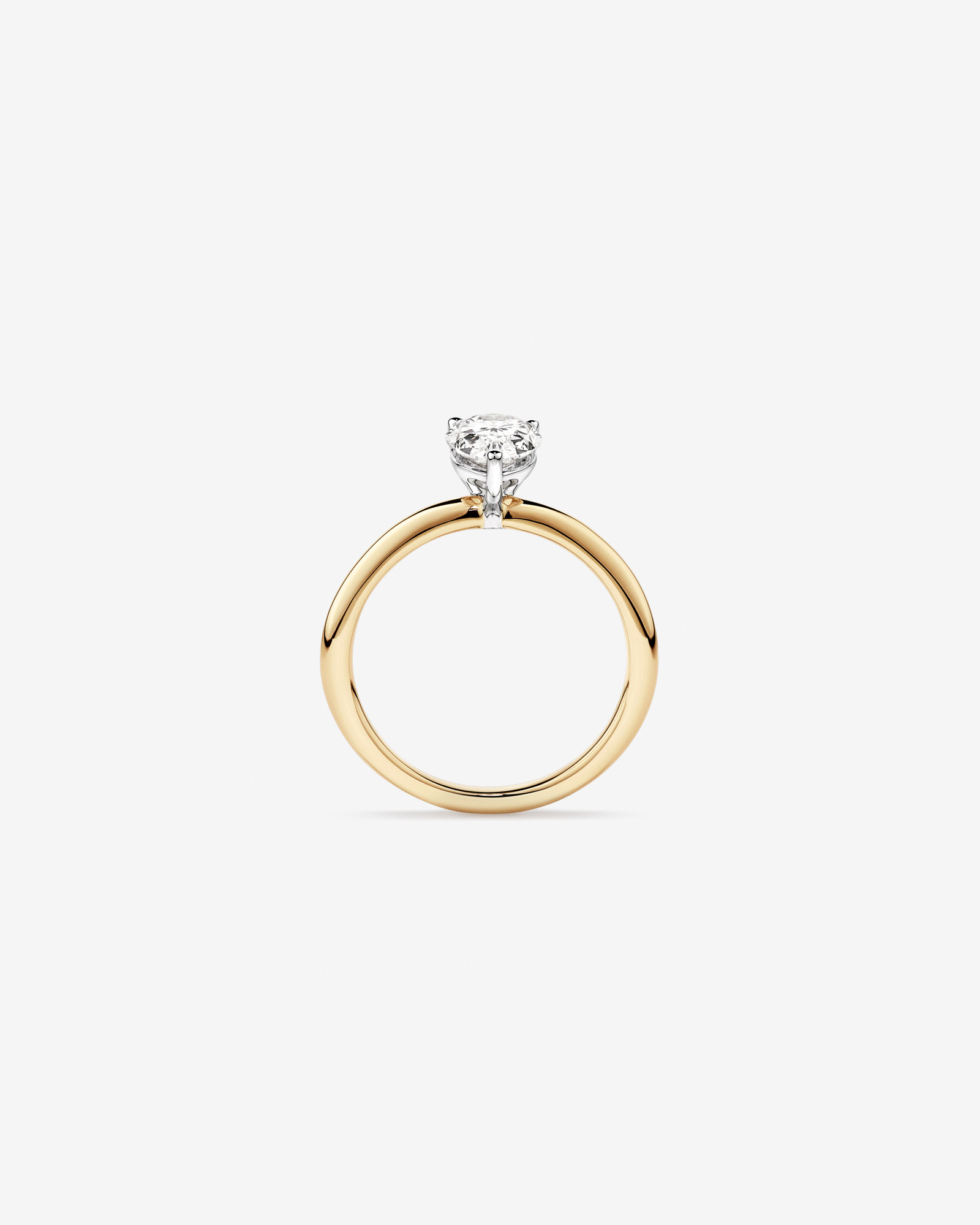 1.25 Carat TW Pear Laboratory-Grown Diamond Solitaire Engagement ring 14kt Yellow Gold