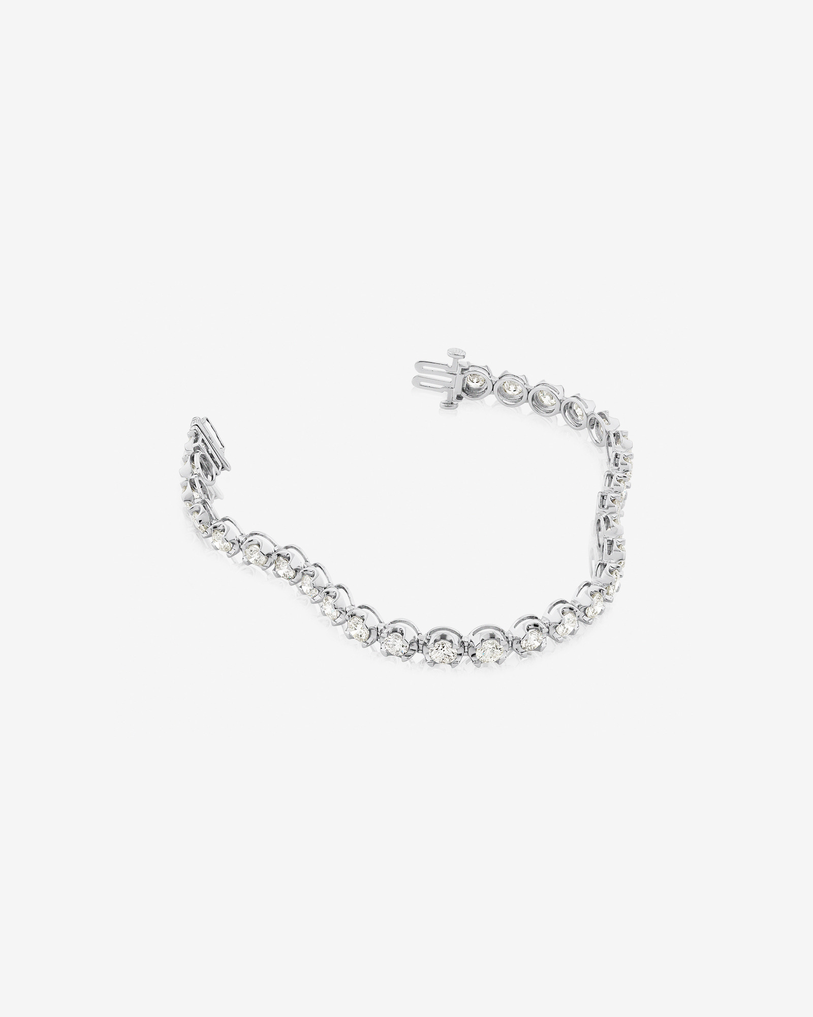 Bracelet tennis TW Diamond 8,00 carats en or blanc 14 carats