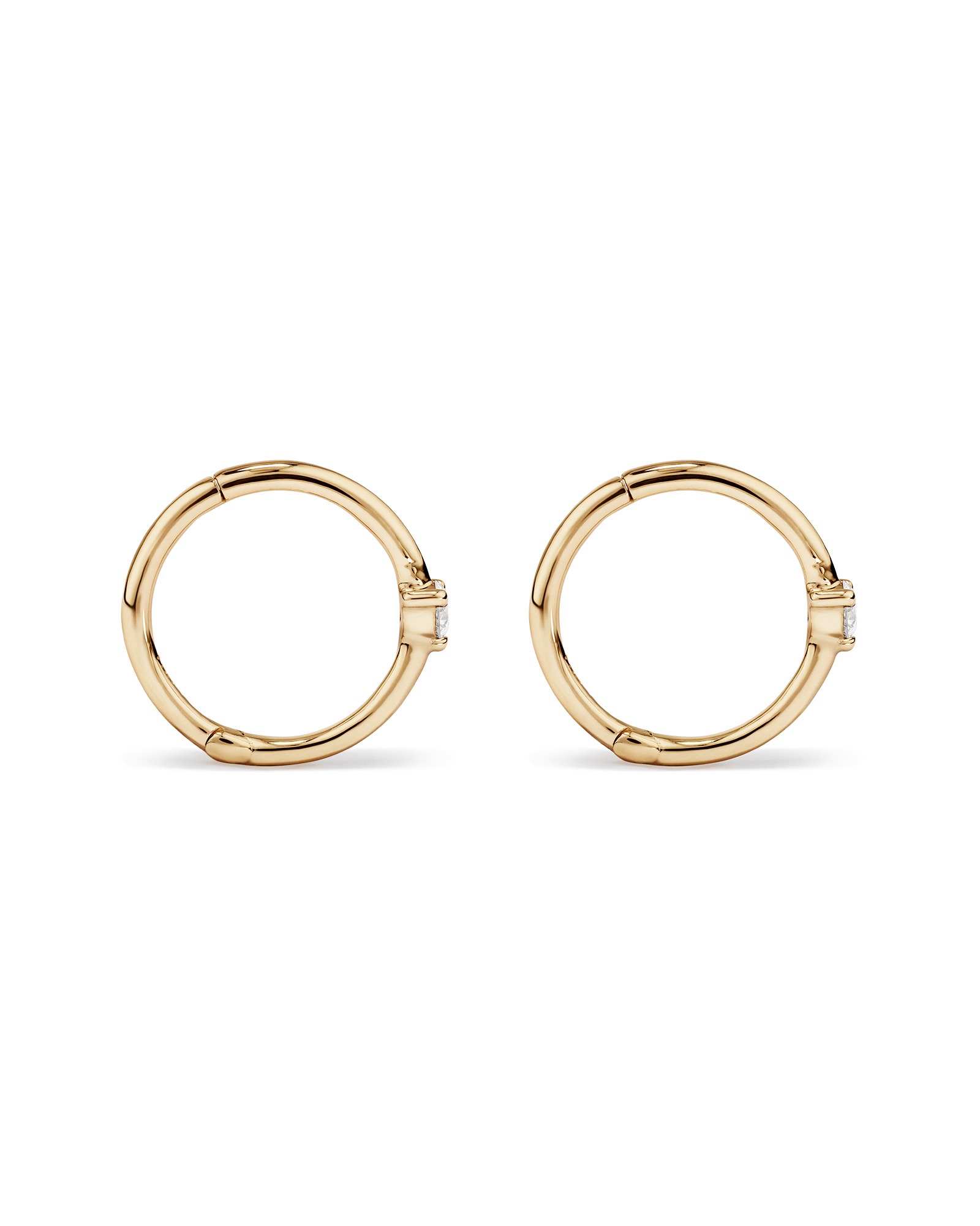 Diamond Accent Sleeper Earrings 10kt Yellow Gold
