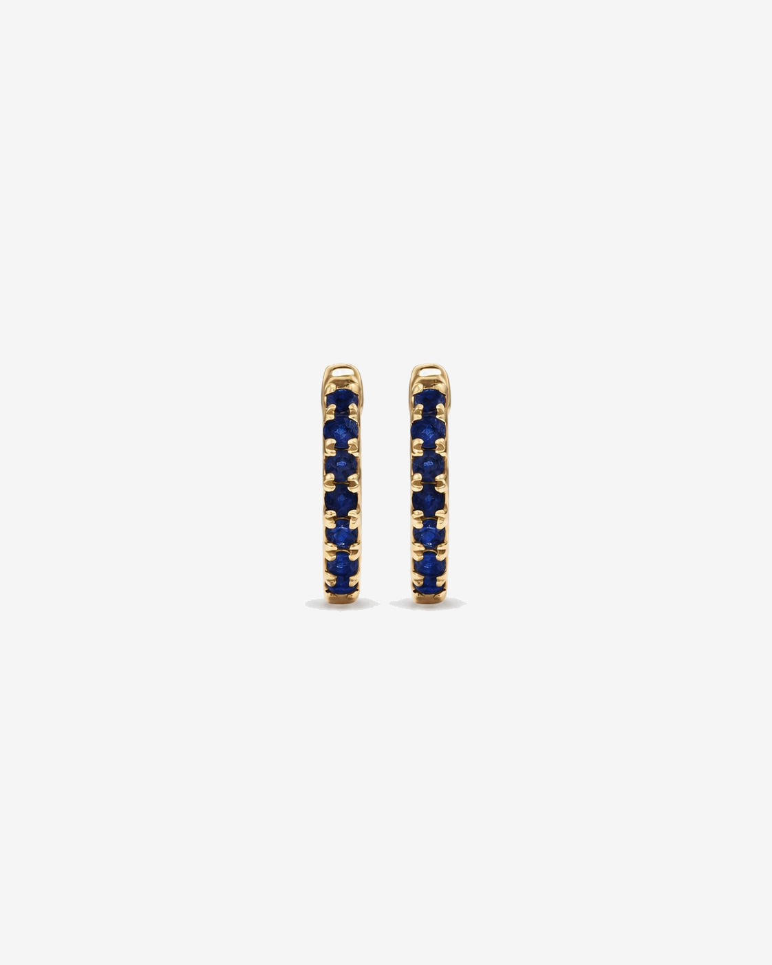 Boucles d'oreilles anneaux Saphir en or jaune 10 ct