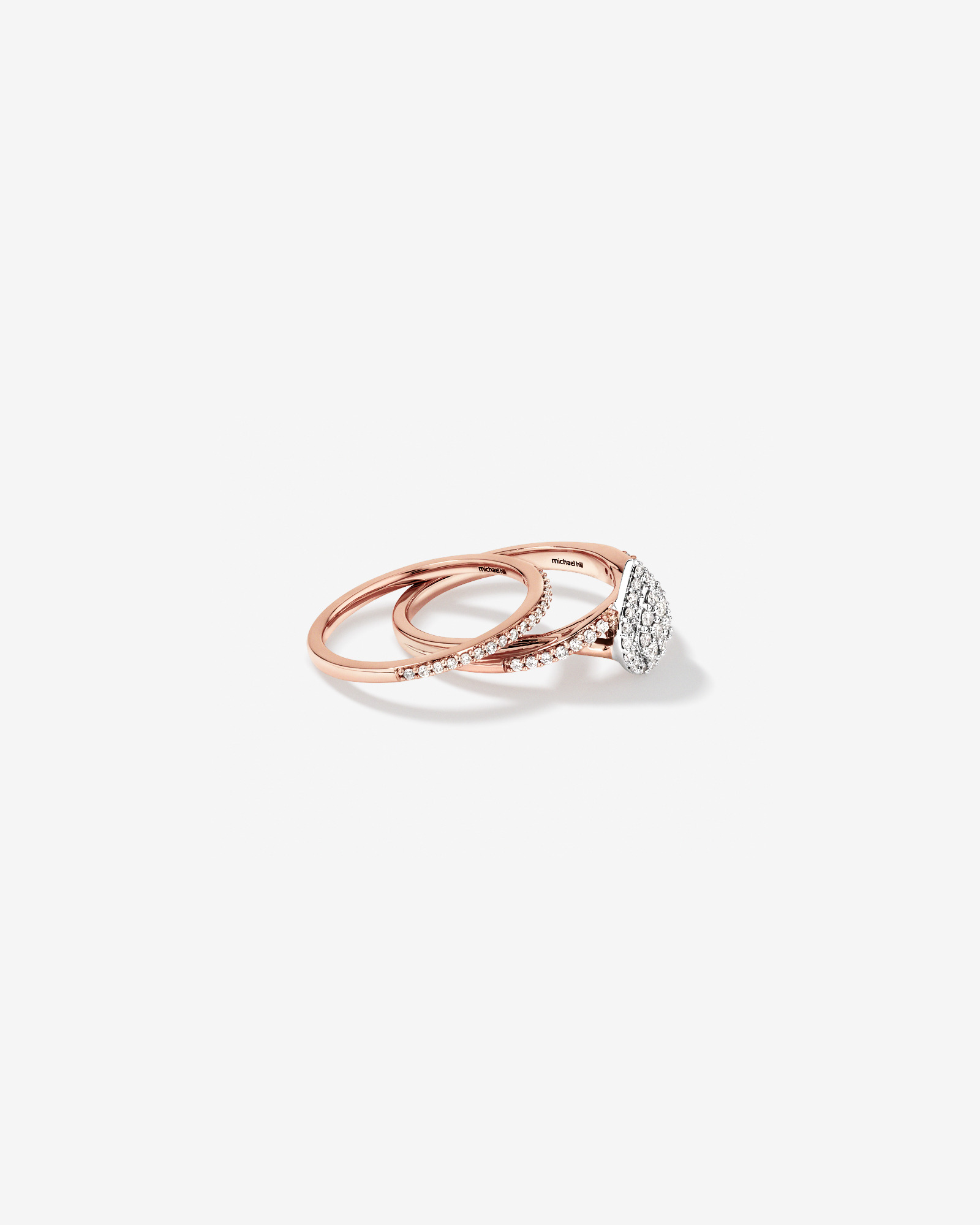 Ensemble de mariée avec 0,38 carat TW de diamants en or rose et blanc 14kt